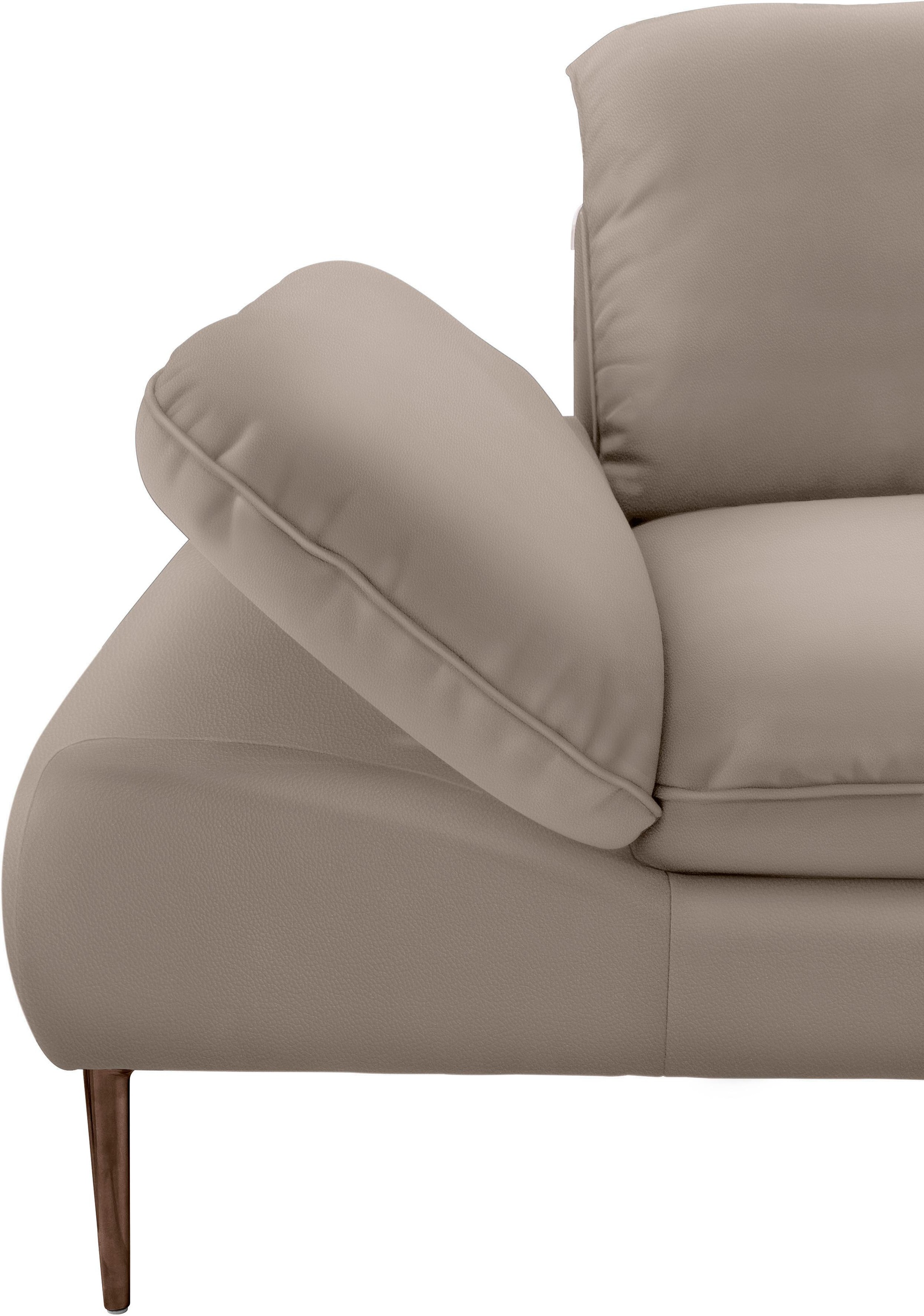 W.SCHILLIG Ecksofa »enjoy&MORE, Designsofa, bequem, elegant und zeitlos, L-Form«, Sitztiefenverstellung, Füße bronze pulverbeschichtet, Breite 340 cm