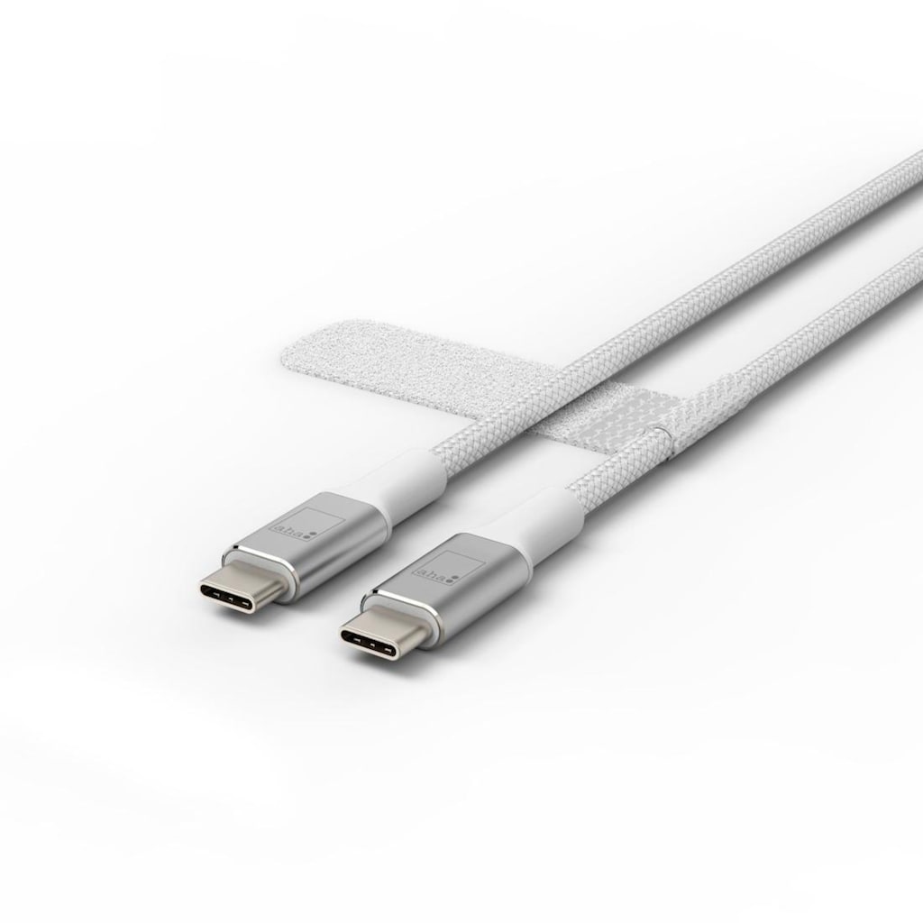 aha USB-Kabel »Ladekabel, Datenkabel, USB-C USB-C, 2,0 m, Weiß, USB-C-Kabel«, 200 cm