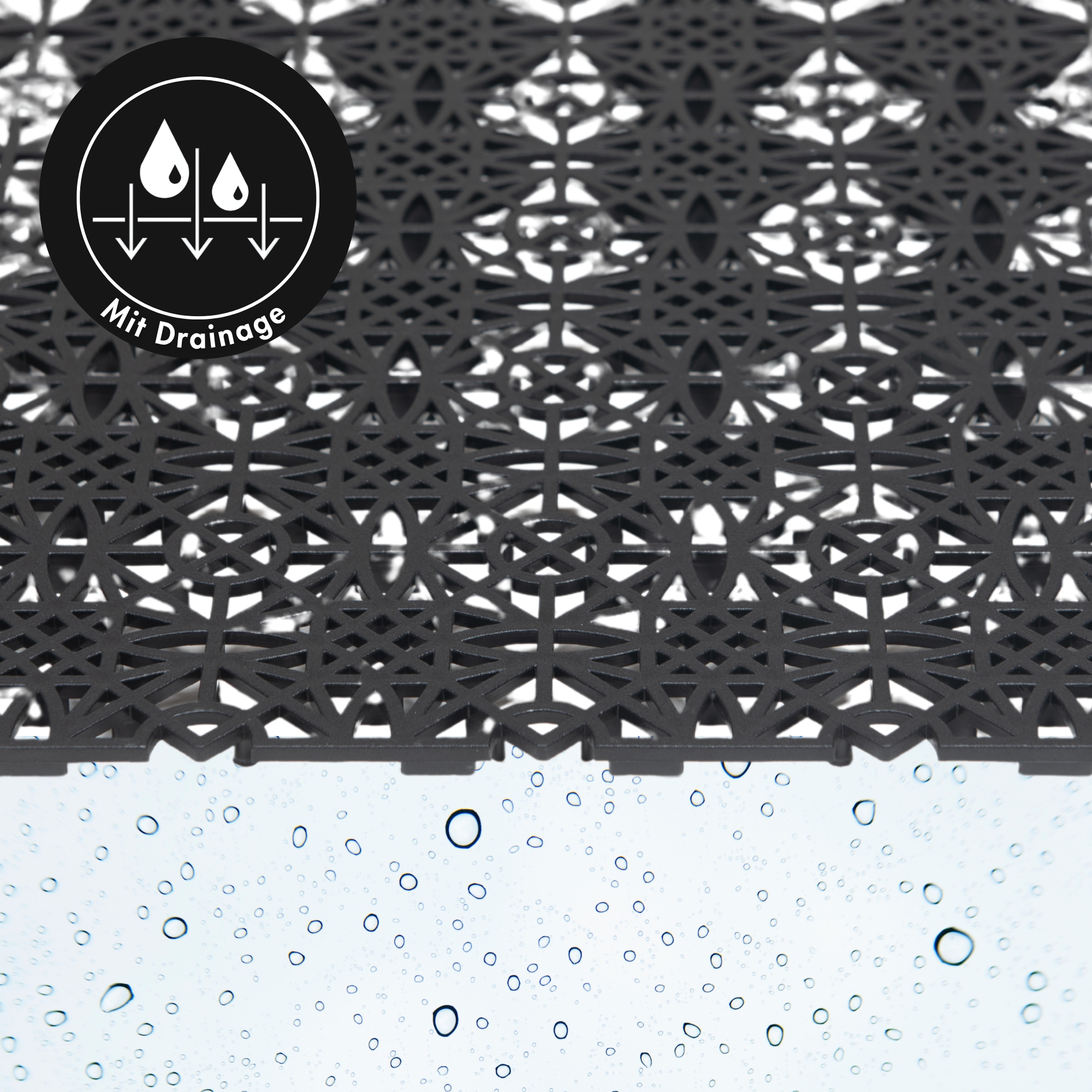 Andiamo Kunststoff-Fliesen »Terra Sol, Terrassenfliesen, wetterfest, Made in Switzerland« Set, erhältlich mit 7 Stück (1 qm), 14 Stück (2 qm) oder 35 Stück (5 qm), 7 Stk. tlg. Klickfliesen, 38x38 cm, Balkon Bodenbelag, UV-beständig