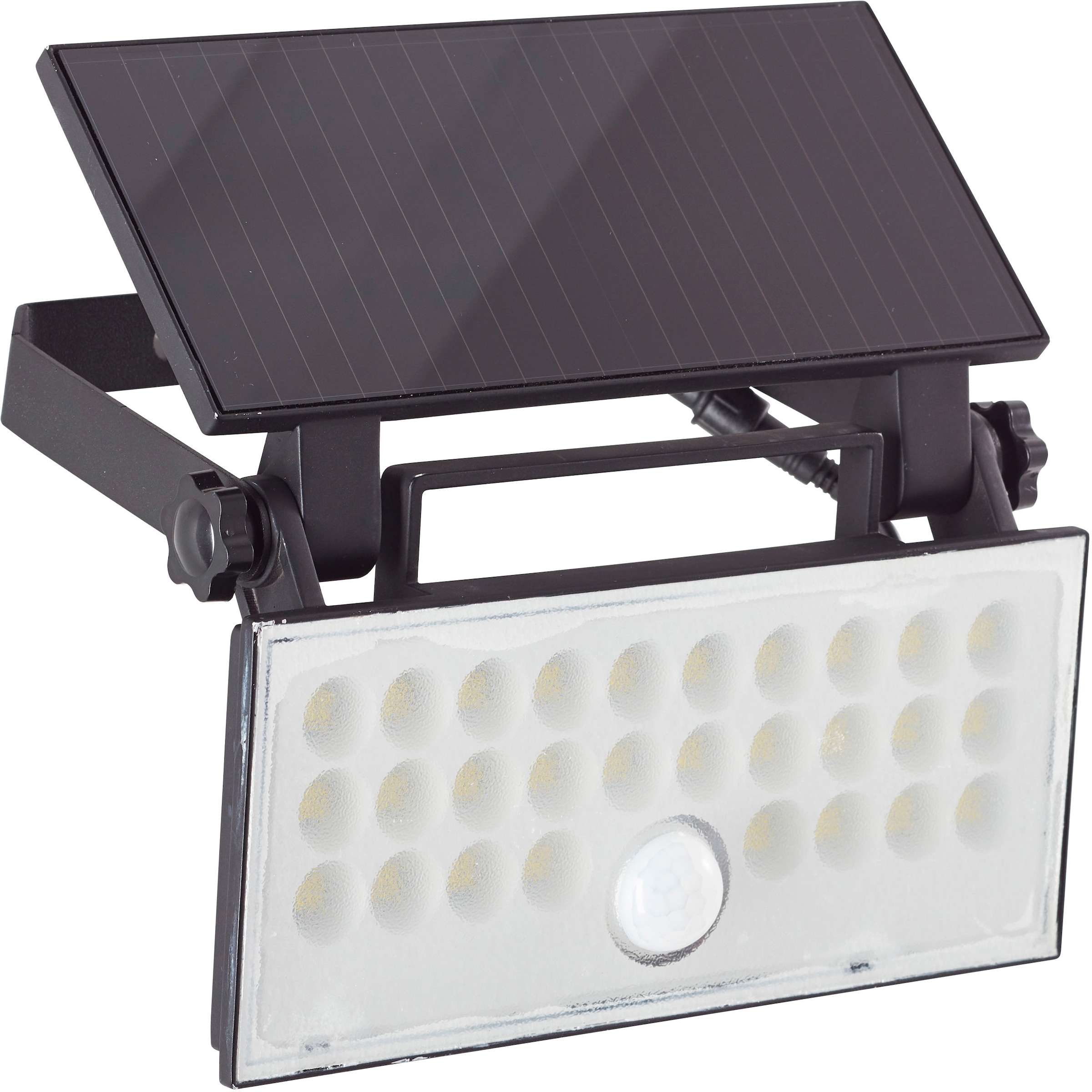 Brilliant LED Außen-Wandleuchte »Luton« 1 Stk. Solar, 19 cm, 1000 lm, 4100 K, schwenkbar, schwarz