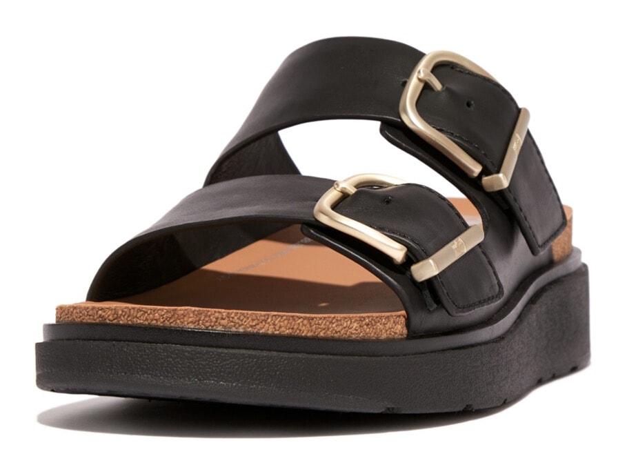Fitflop Pantolette »GEN-FF«, Keilabsatz, Sommerschuh, Schlappen mit Microwobbleboard-Innensohle