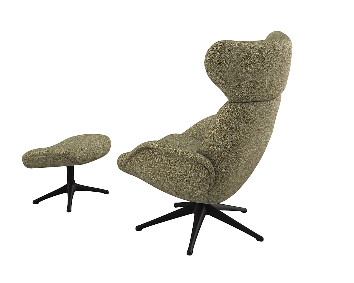 FLEXLUX Relaxsessel »Relaxchairs More«, Premium Komfort, Rücken- & Kopfteilverstellung, drehbar, Fuß schwarz