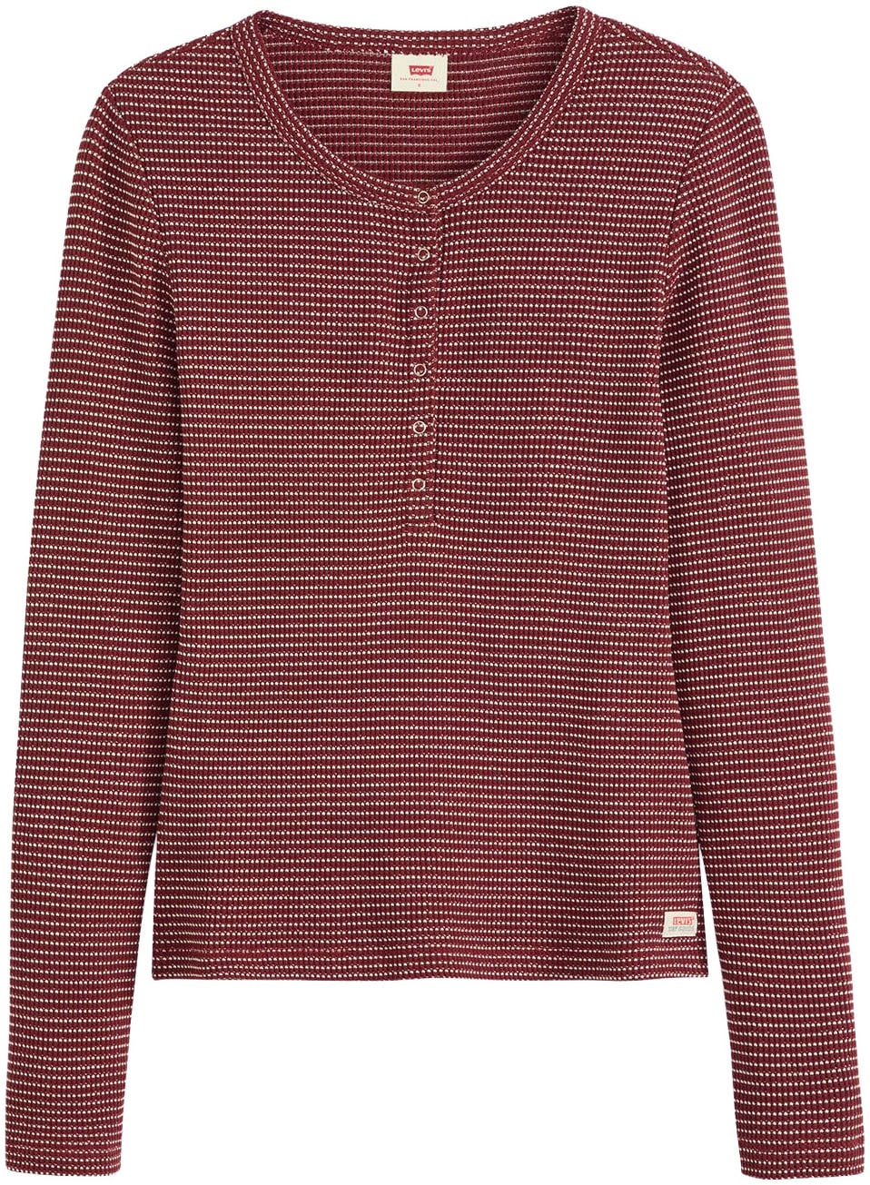 Levi's® Langarmshirt »DRY GOODS HENLEY«, Mit Waffelstruktur- Muster