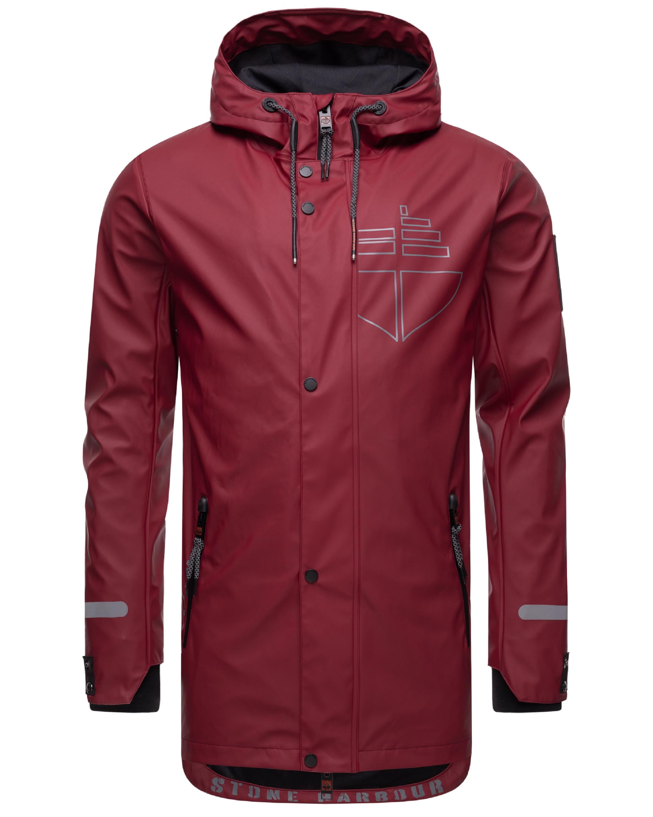 Regenjacke »Regenmantel Tamio«, mit Kapuze, Wasserdichter Herren Regenjacke mit langen...