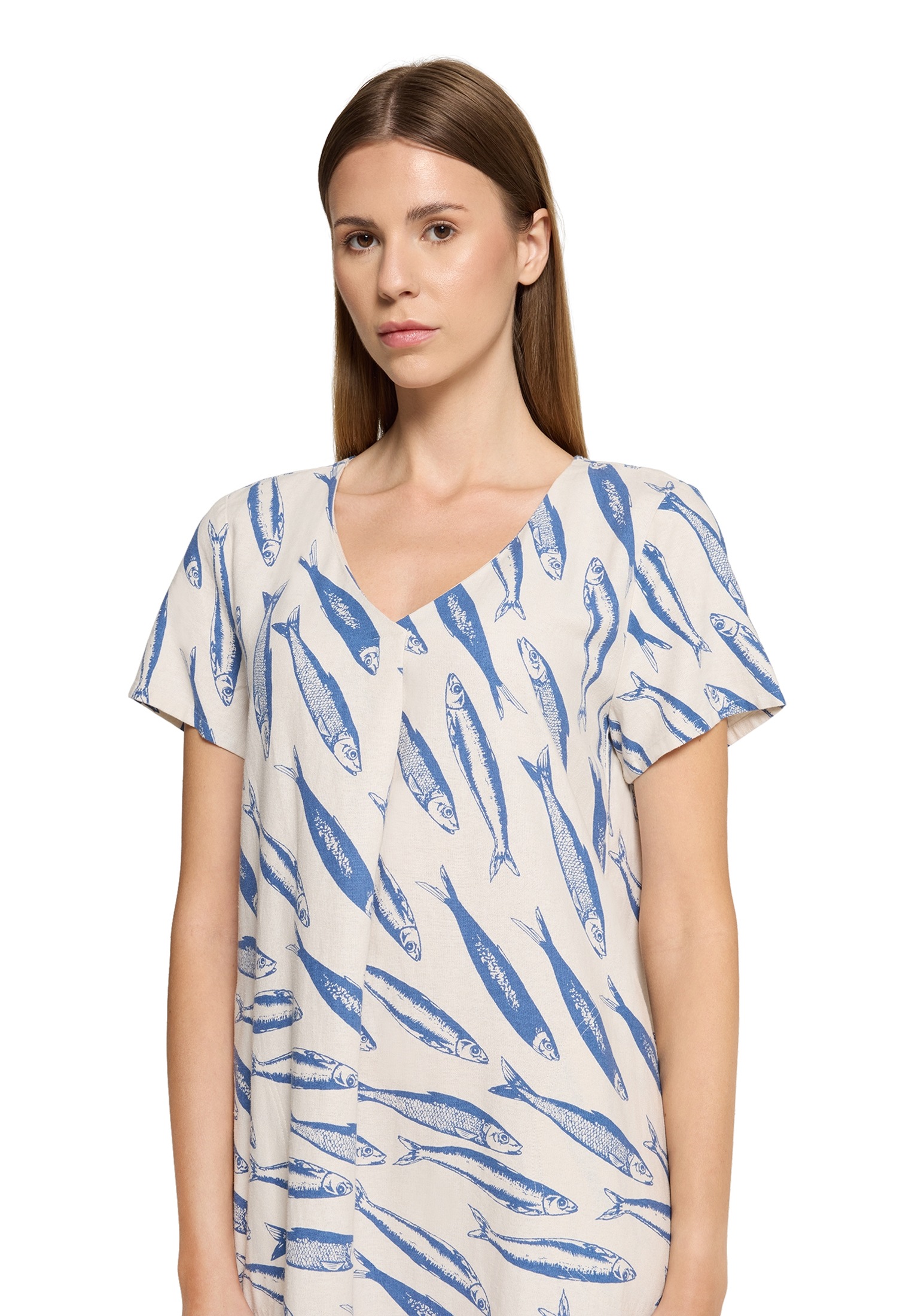 Betty Barclay Sommerkleid »Leinenkleid mit V-Ausschnitt«