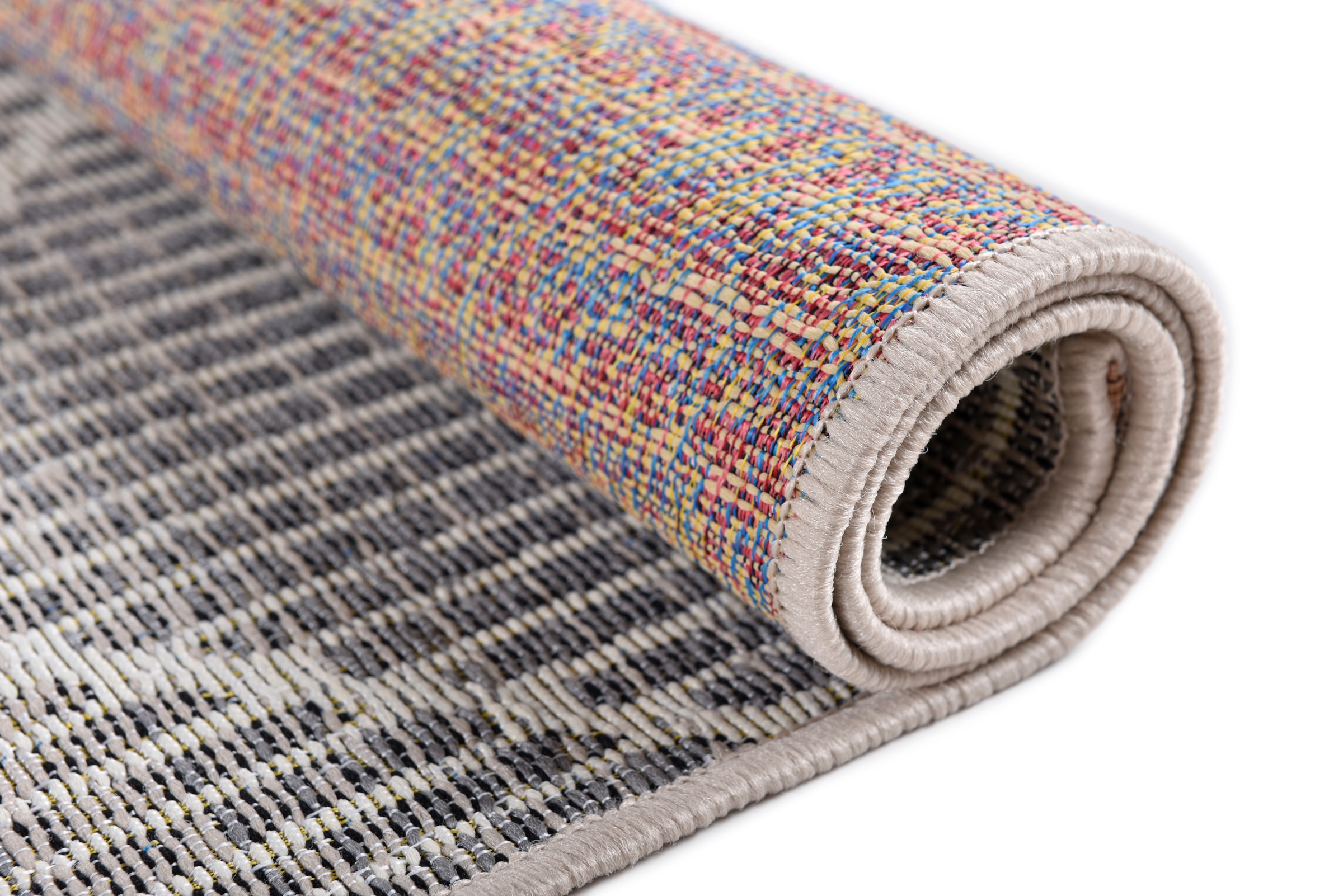 TOM TAILOR HOME Teppich »Funky Outdoor Geometric«, rechteckig, 5 mm Höhe, Flachgewebe, modernes Rauten Design, Outdoor geeignet, Wohnzimmer