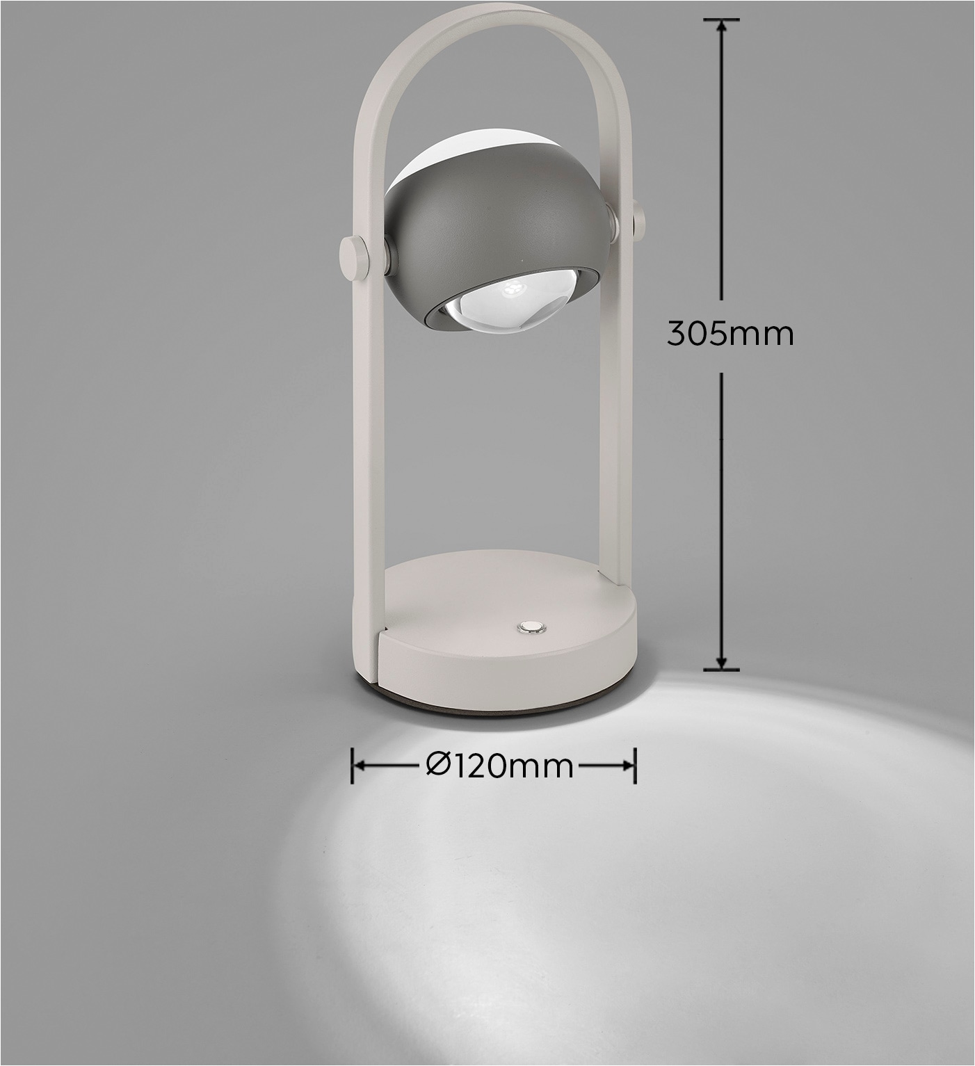 Musterring LED Tischleuchte »CANNON, Akku LED Tischlampe Touchdimmer 4W 400 Lumen 2300-4000K CCT« LED-Board 1 Stk. Farbwechsler | warmweiß - kaltweiß kabellose Akku Tischleuchte mit Lade-Base, schwenkbar dimmbar Memory