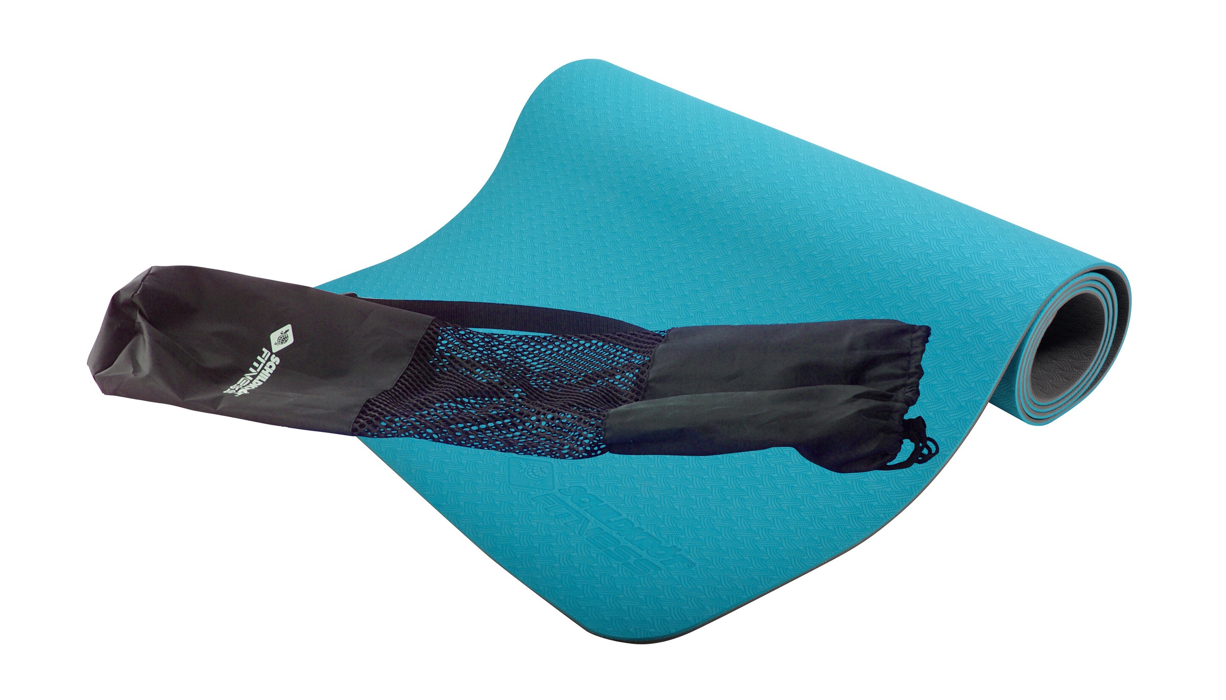 Schildkröt Yogamatte »Yogamatte 4mm BICOLOR - Petrol/Anthrazit« Inkl. Tasche mit Kordelzug / PVC frei