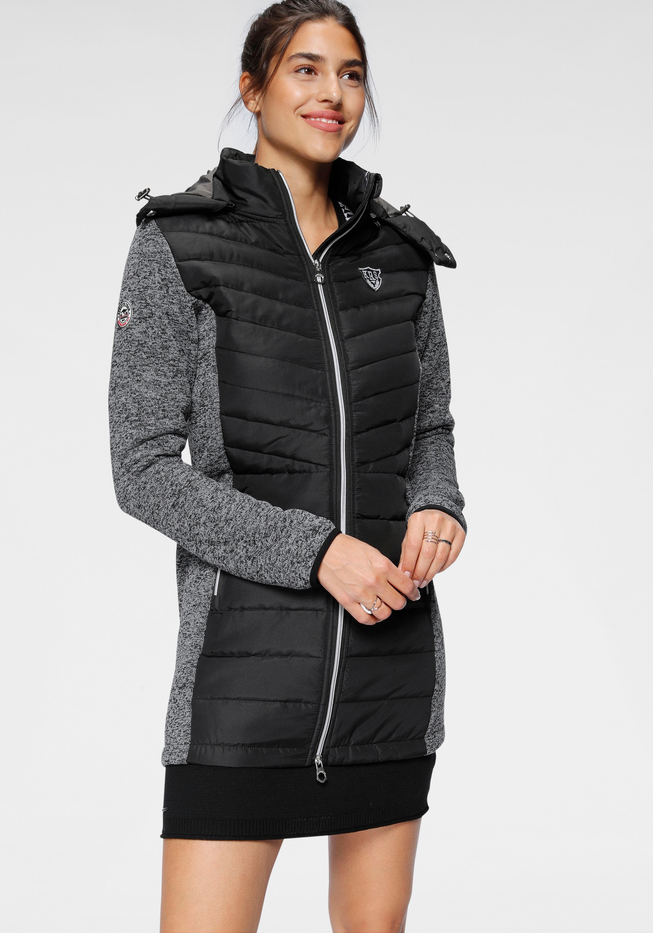 KangaROOS Langjacke, mit Kapuze, im trendigen 2-In-1 Look