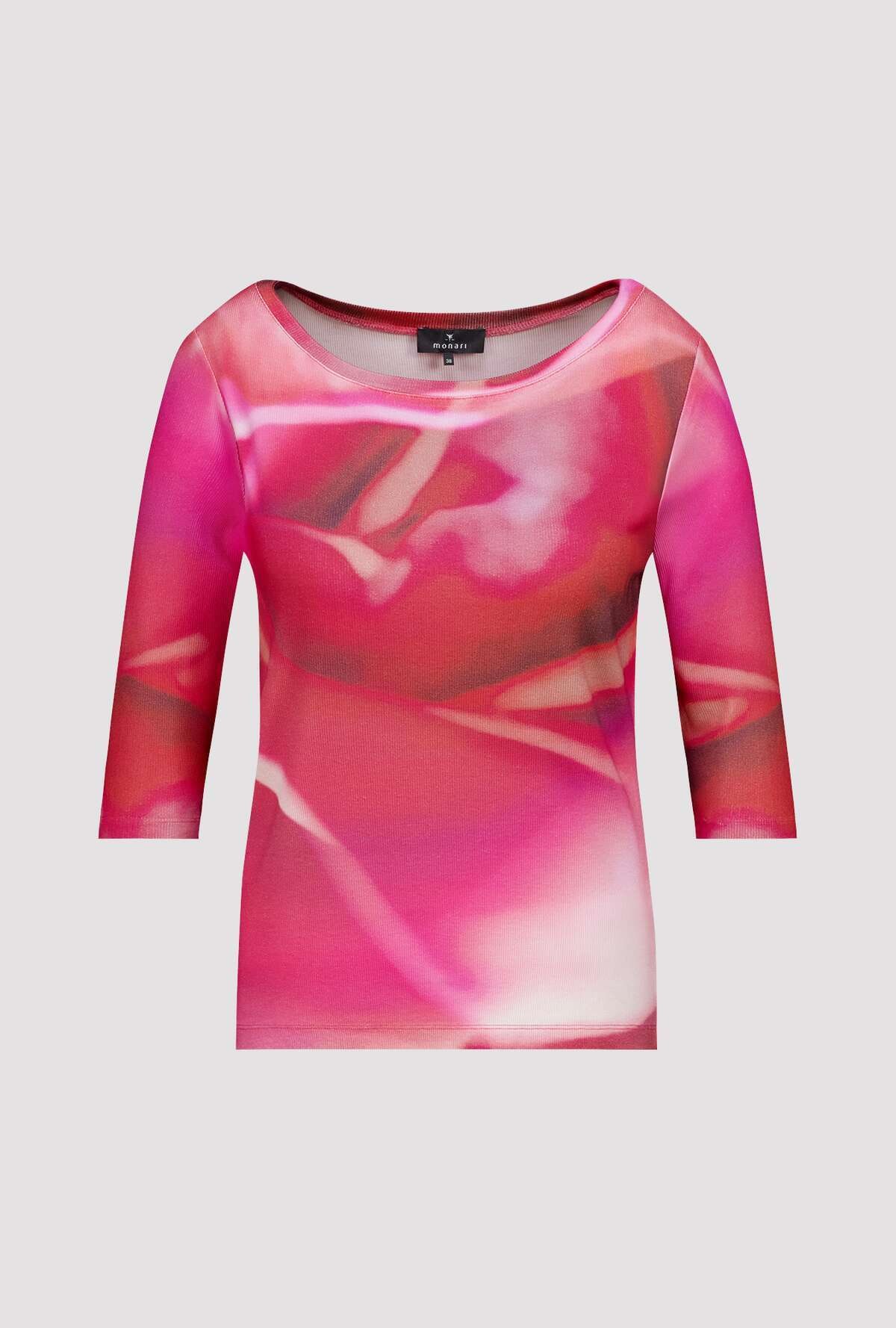 Monari 3/4-Arm-Shirt »Shirt Blume allover« Regular fit mit Allover-Muster