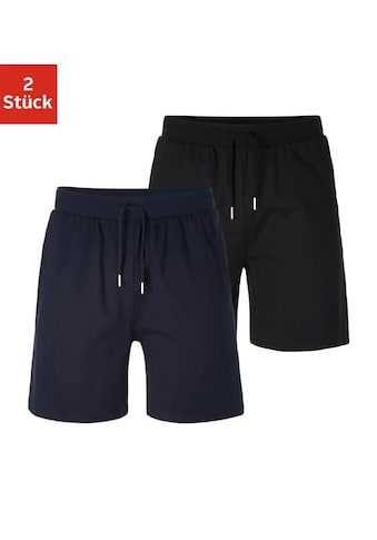 Schlafshorts »kurze Relaxshort, mit Kordel, Jogginghose,«, aus reiner Baumwolle