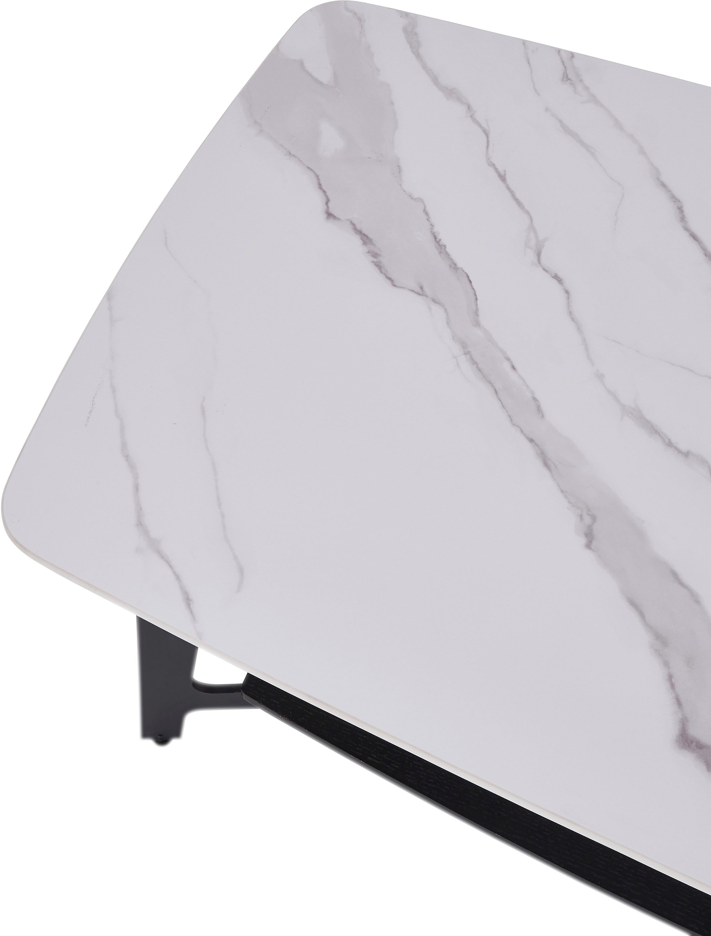 Stolkom Couchtisch »Isa«, 130 cm Keramik weiß marmoriert