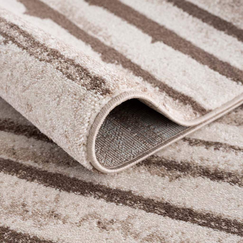 Carpet City Teppich »Moda«, rechteckig, 11 mm Höhe, Kurzflor, Streifen-Muster, Weicher Flor
