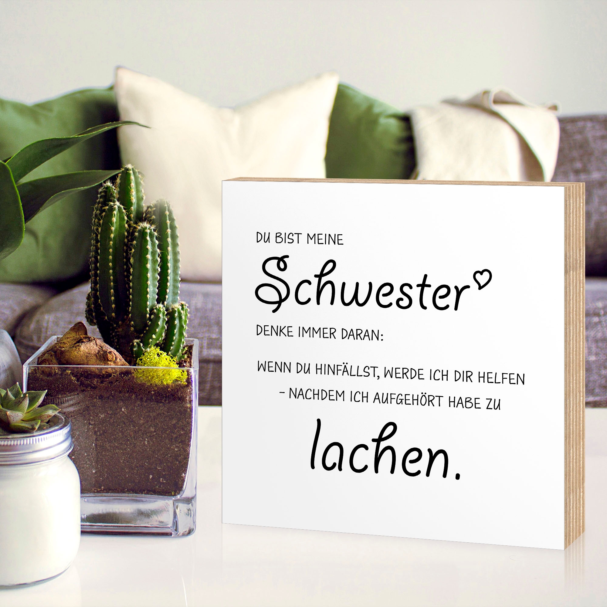 Artland Holzbild »Schwester«, Sprüche & Texte, (1 St.)