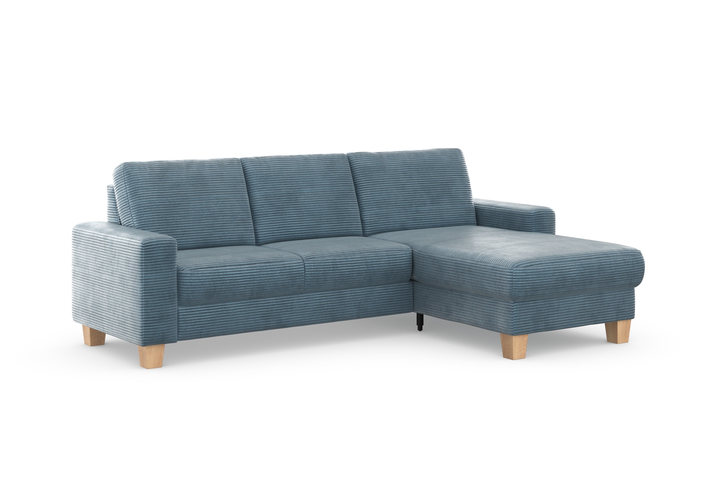 OTTO home Ecksofa »Summer L-Form« mit Recamiere, mit oder ohne Schlaffunktion und Bettkasten, Cord-Bezug