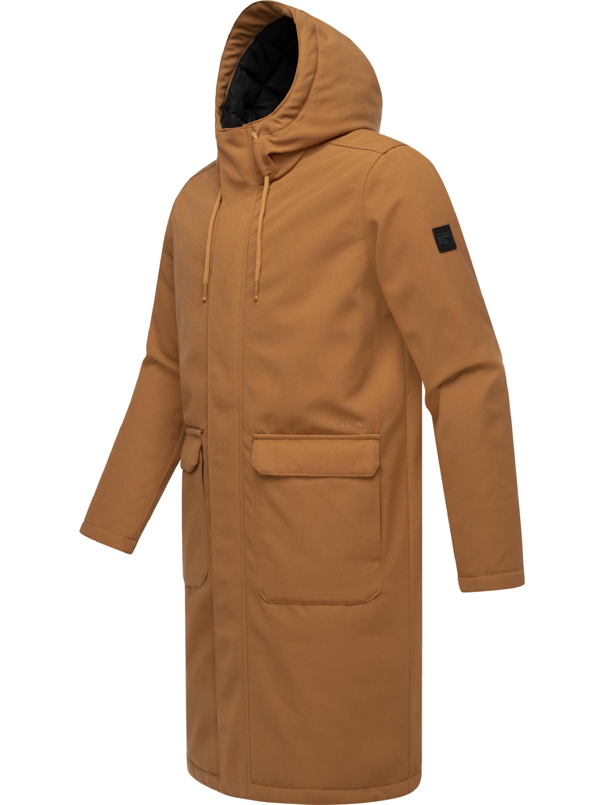 Ragwear Wintermantel »Wintermantel Mr Them Long«, lange wasserdichte Herren Winterjacke mit Kapuze