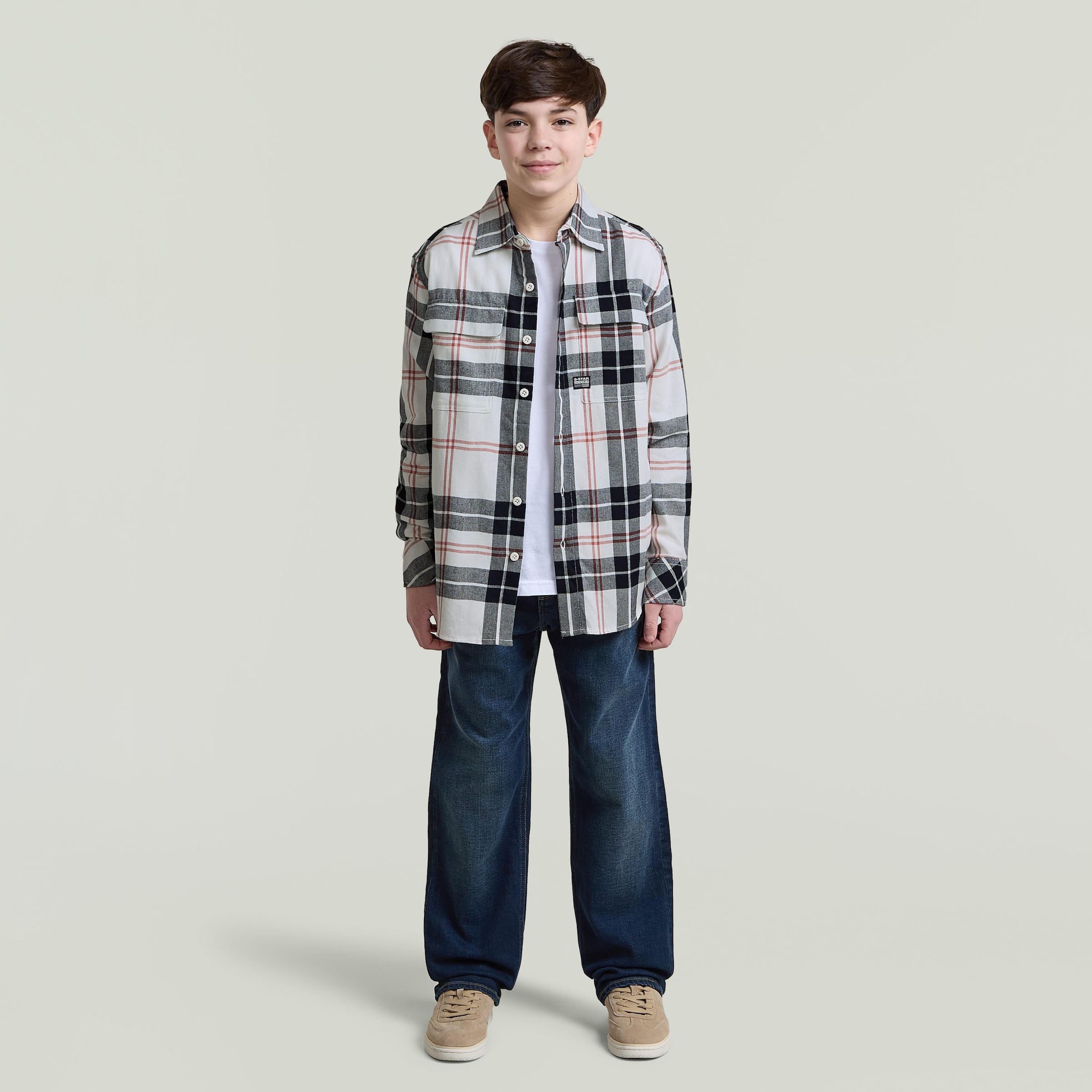G-STAR Straight-Jeans »KIDS, DAKOTA REGULAR STRAIGHT« mit regulärem Bund, Baumwoll-Denim