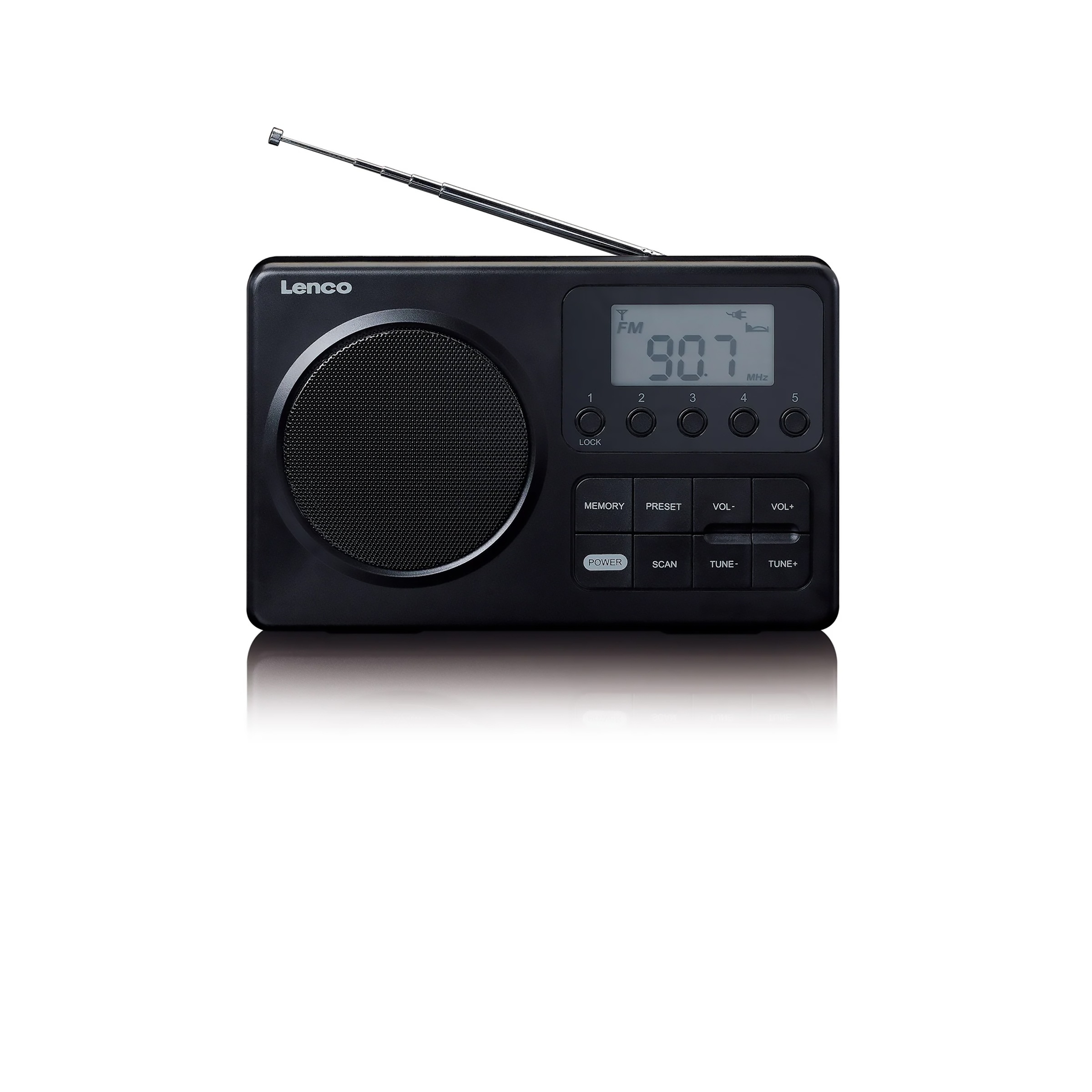 Lenco UKW-Radio »MPR-035BK« ( FM-Tuner ) tragbar, mit Display, Netz-/Batteriebetrieb