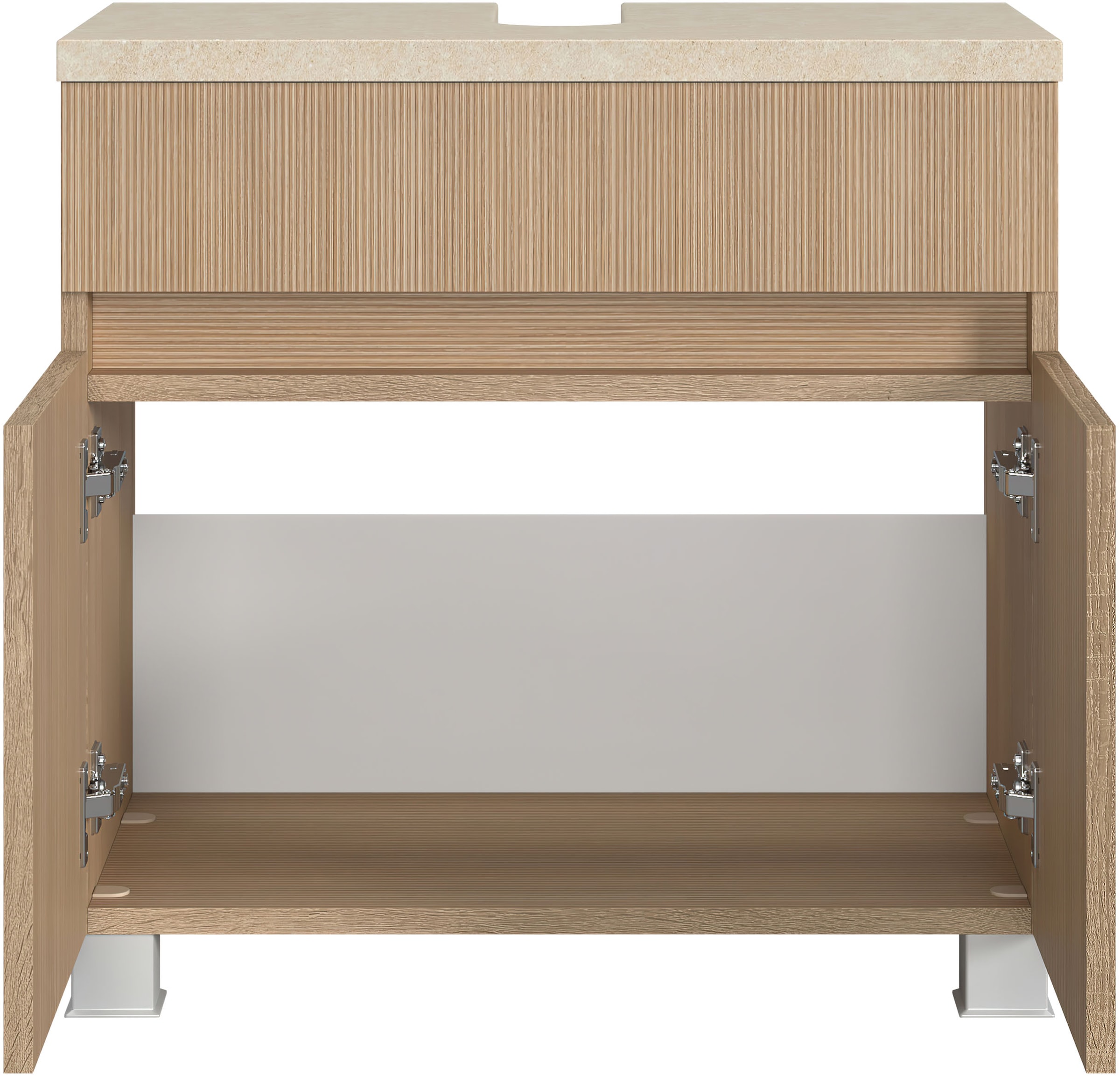 welltime Badmöbel-Set »Eixo«, Set 120 cm breit, Badmöbel mit LED-Beleuchtung