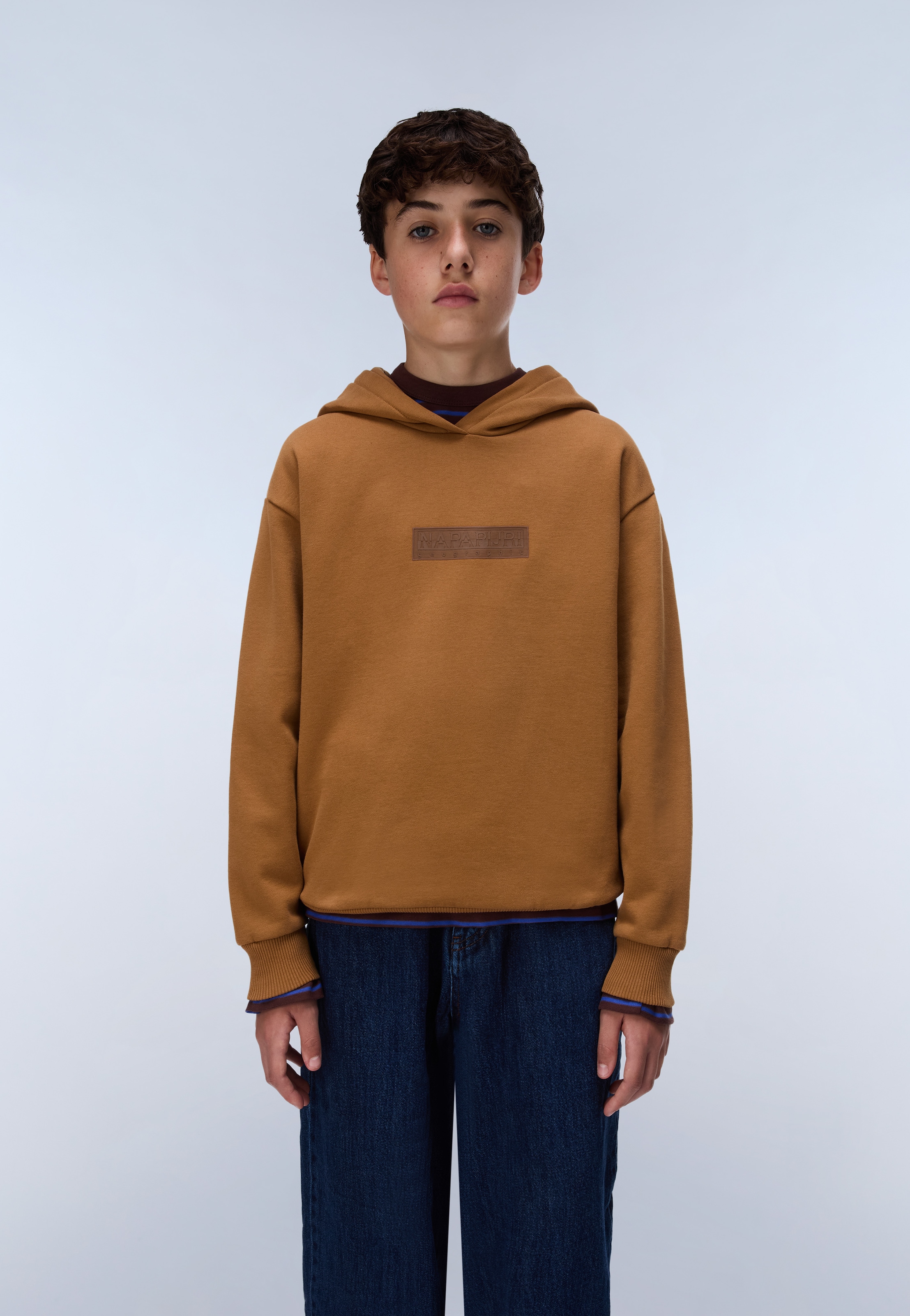 Napapijri Kapuzensweatshirt »K B-NEW BOX LOGO H W BLU MARINE«, für Jugendliche geeignet, aus Baumwolle und Polyester, normale Länge
