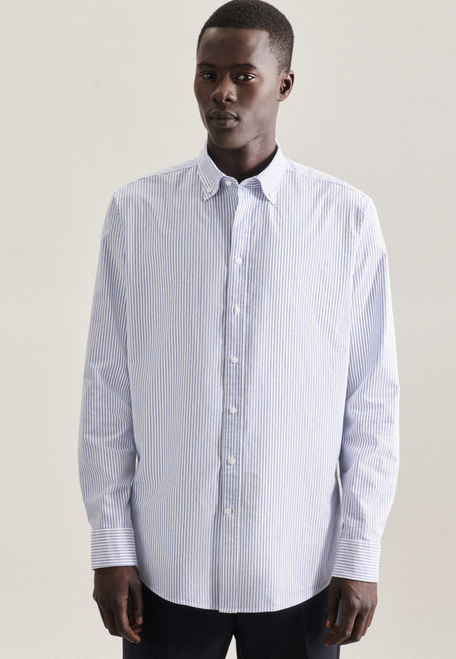 seidensticker Businesshemd »Regular« Regular fit Langarm Button-Down-Kragen Streifen