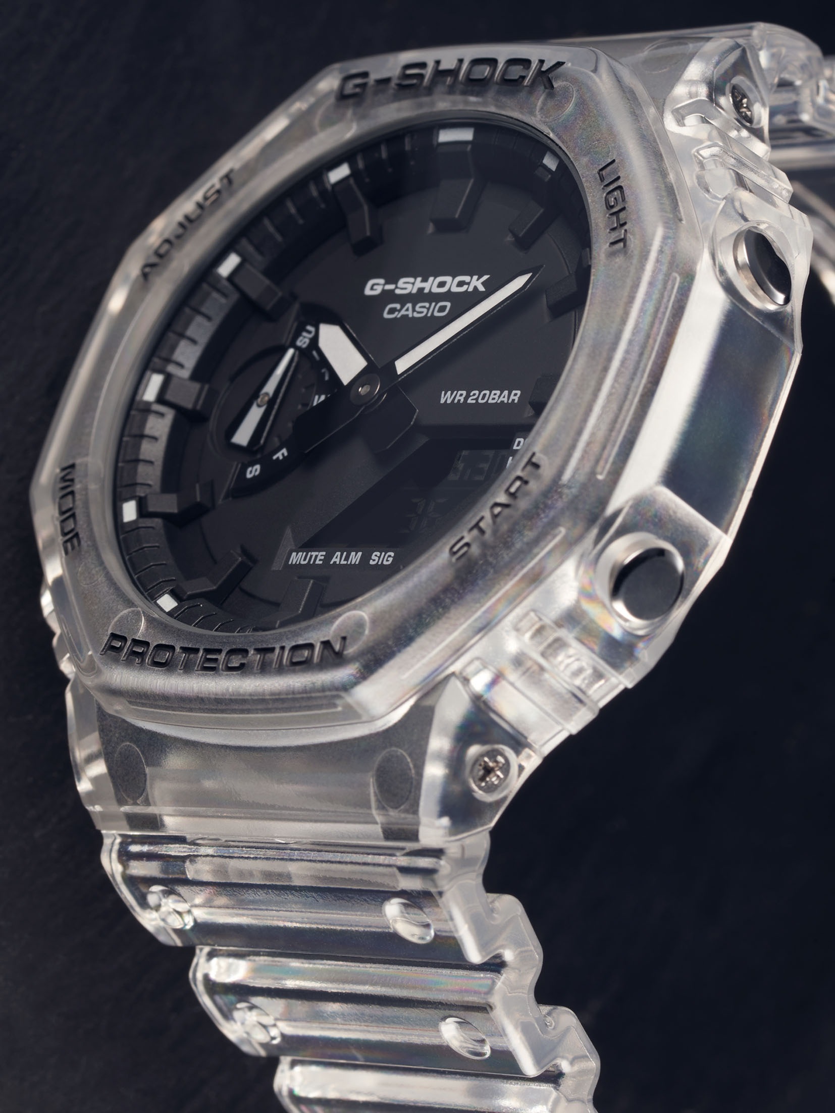 CASIO G-SHOCK Chronograph, Quarzuhr, Armbanduhr,Herrenuhr,digital,bis 20bar wasserd.Resinarmband