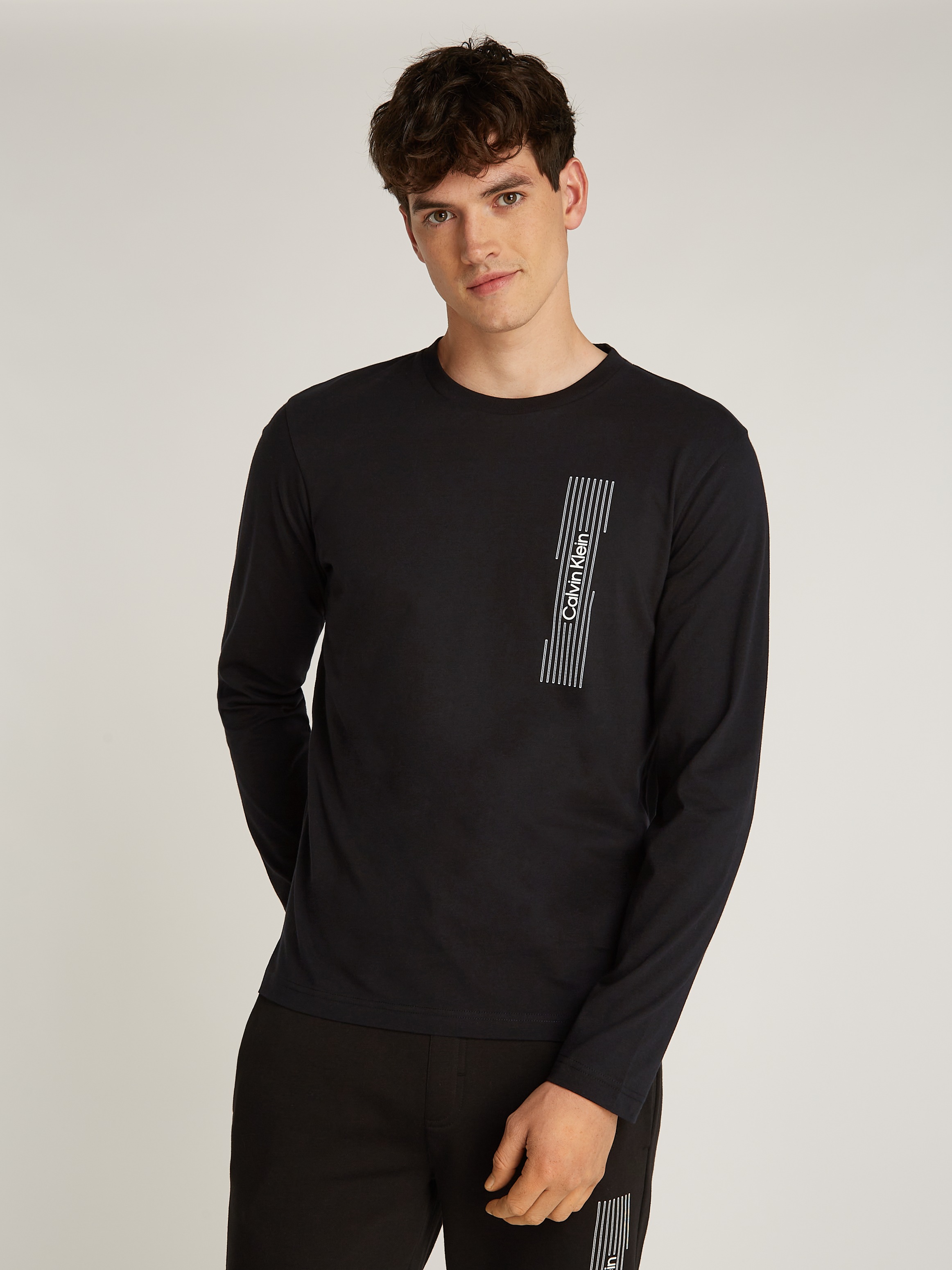 Calvin Klein Langarmshirt »HORIZONTAL LOGO LS T-SHIRT«, mit Logoprägung
