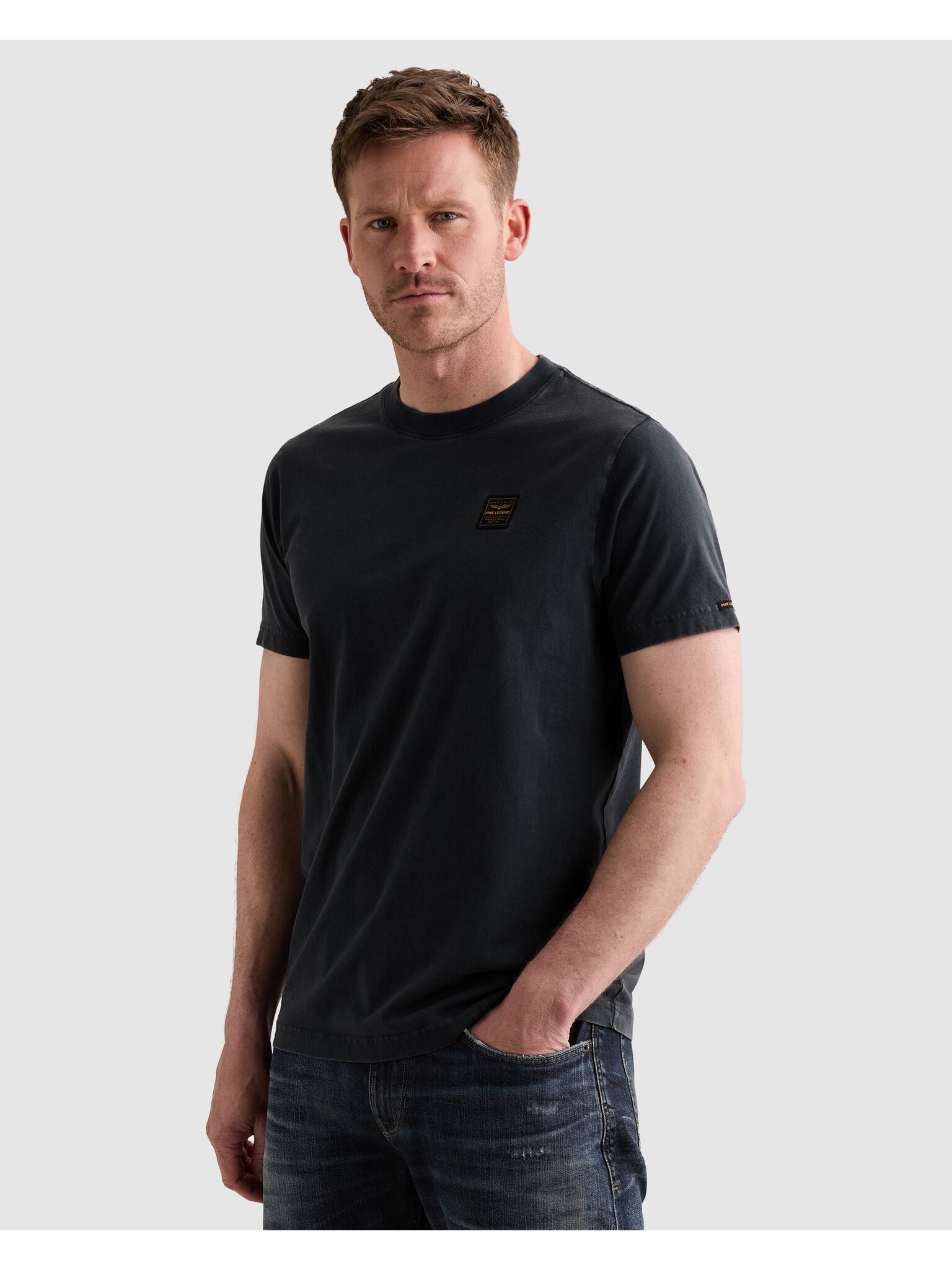 PME LEGEND T-Shirt Washed garment dye- gefärbt