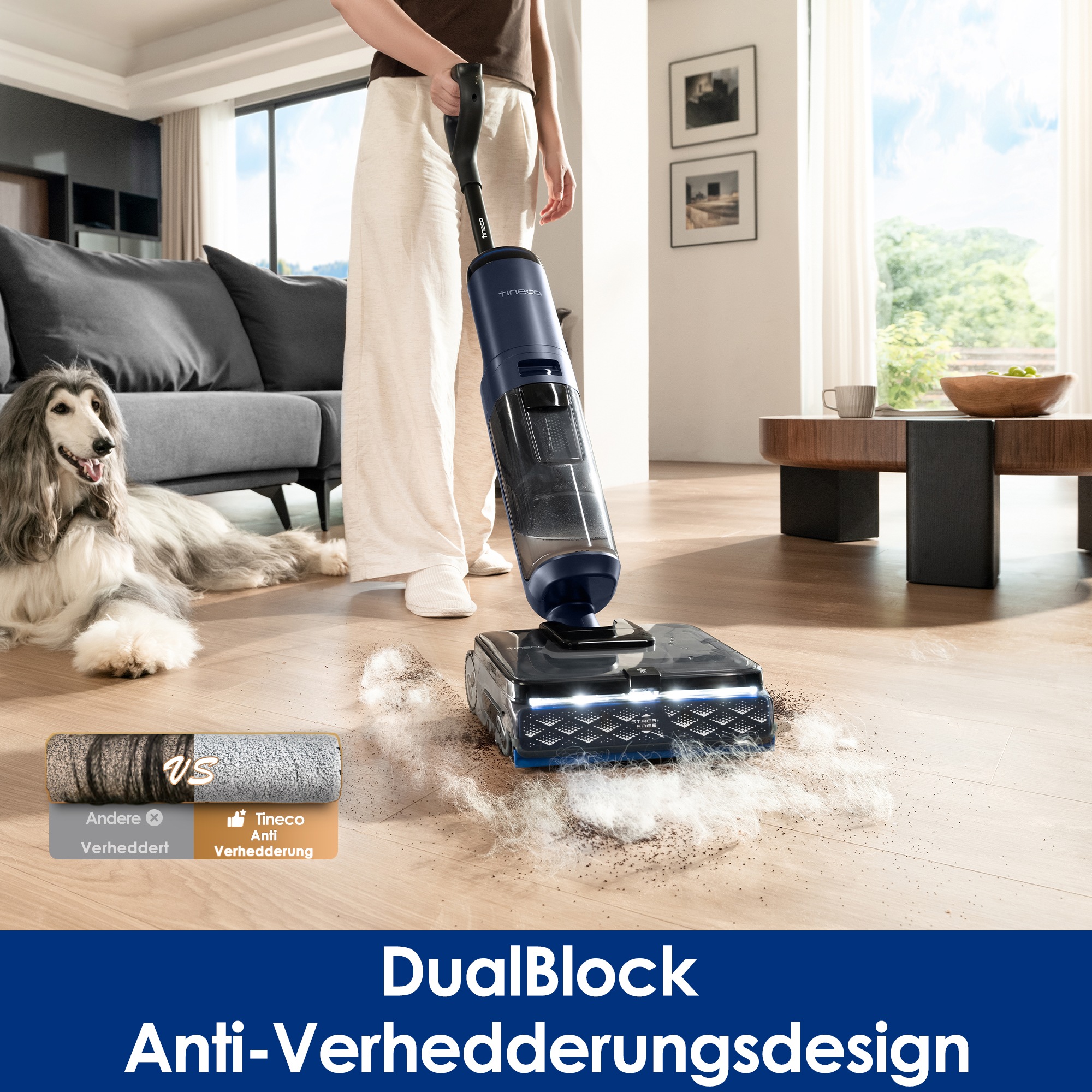 Tineco Nass-Trocken-Sauger »FLOOR ONE S7 Max Pro« Hochdruck-Wasserstrahl, intuitiver Selbstantrieb, Trocknung bei 85 °C