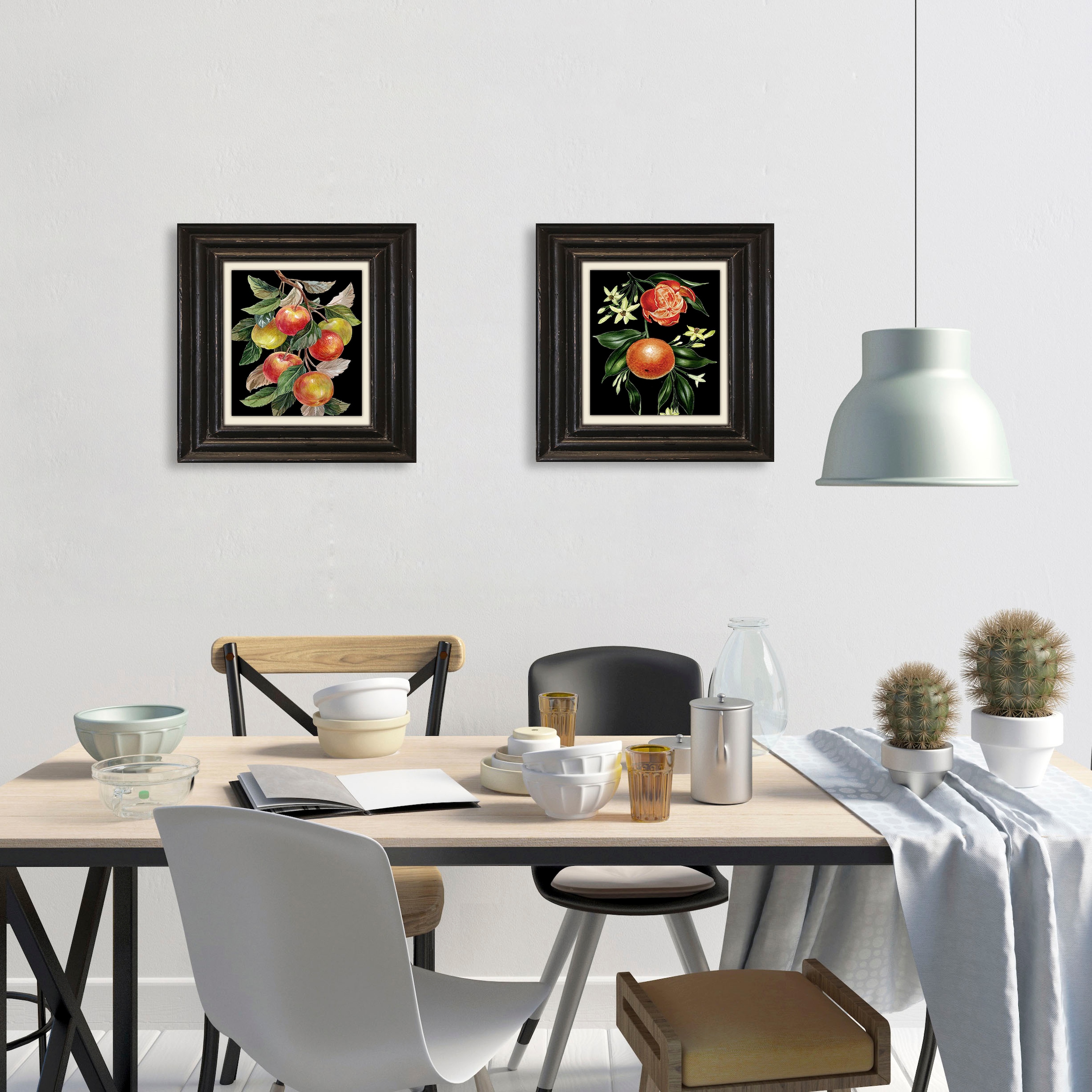 queence Leinwandbild »Äpfel«, Kunst-Obst-Stillleben-Obst Bilder, Premium-Leinwandstoff, Handarbeit aus Deutschland, 40x40cm