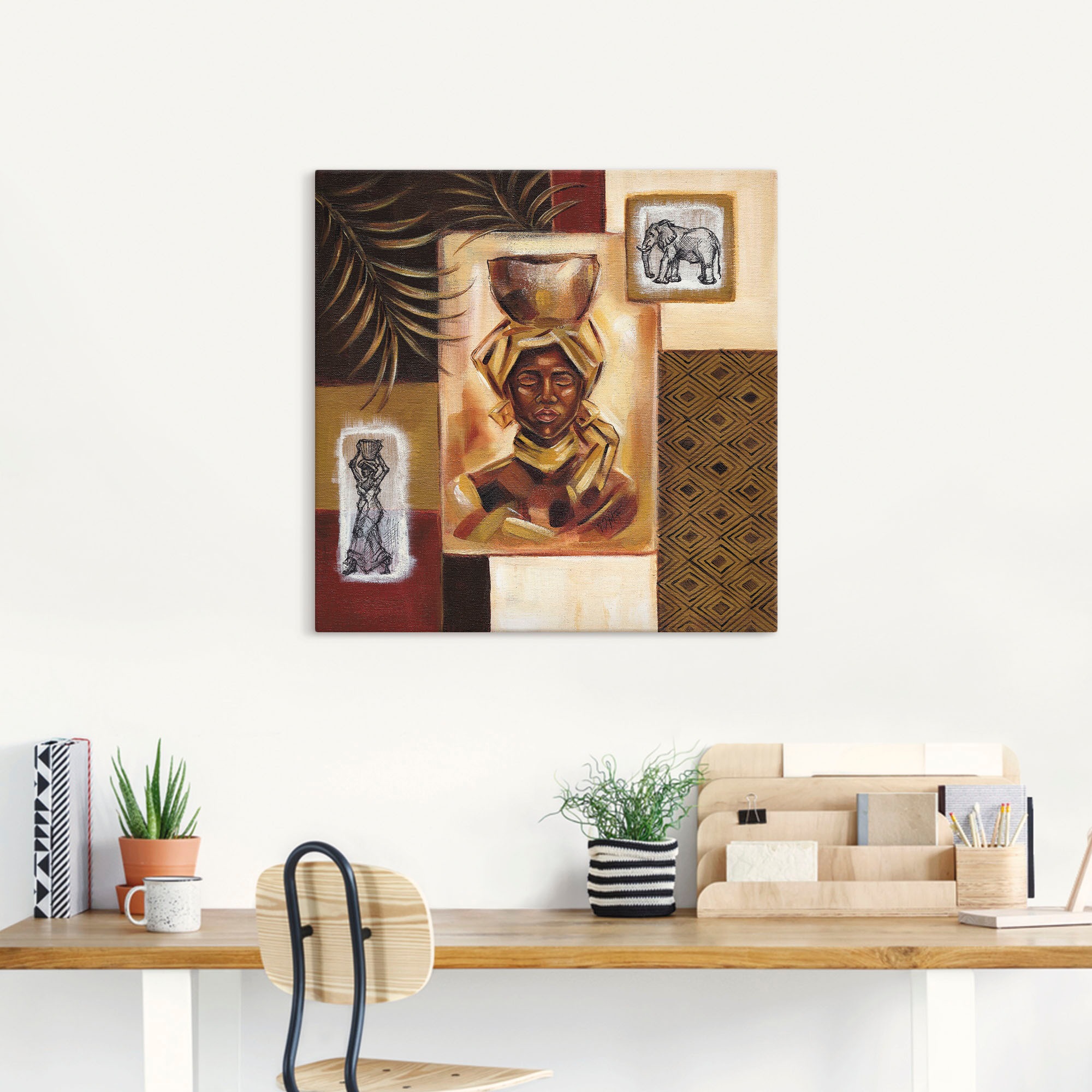 Artland Leinwandbild »Aus Afrika I« Frau 1 Stk. tlg. auf Keilrahmen gespannt