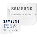 Samsung Speicherkarte »EVO Plus 128GB microSDXC Full HD & 4K UHD inkl. SD-Adapter«, (UHS Class 10 130 MB/s Lesegeschwindigkeit)