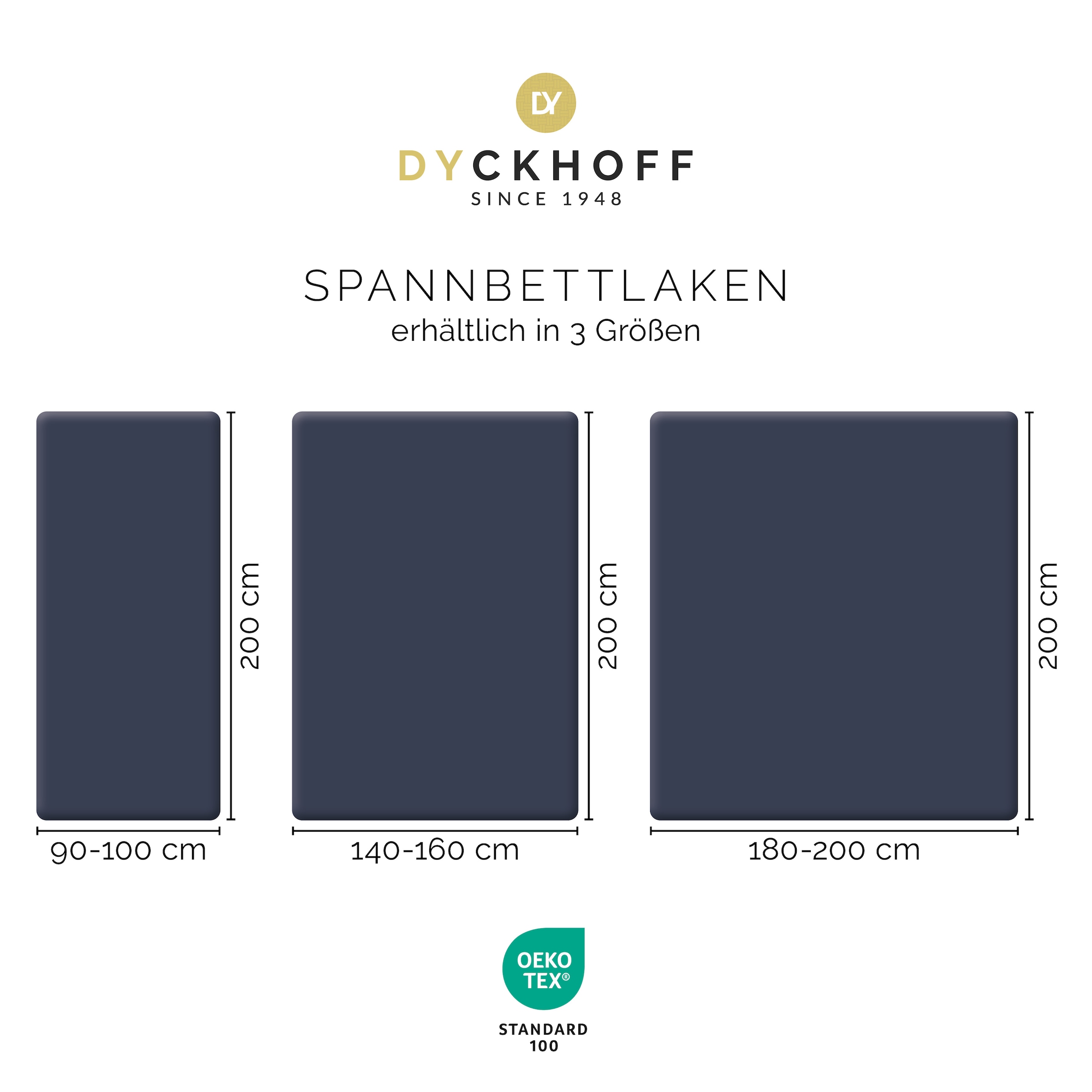 Dyckhoff Spannbettlaken »Uni« Angenehm weich, besonders flexibel, bis 25cm Matratzenhöhe