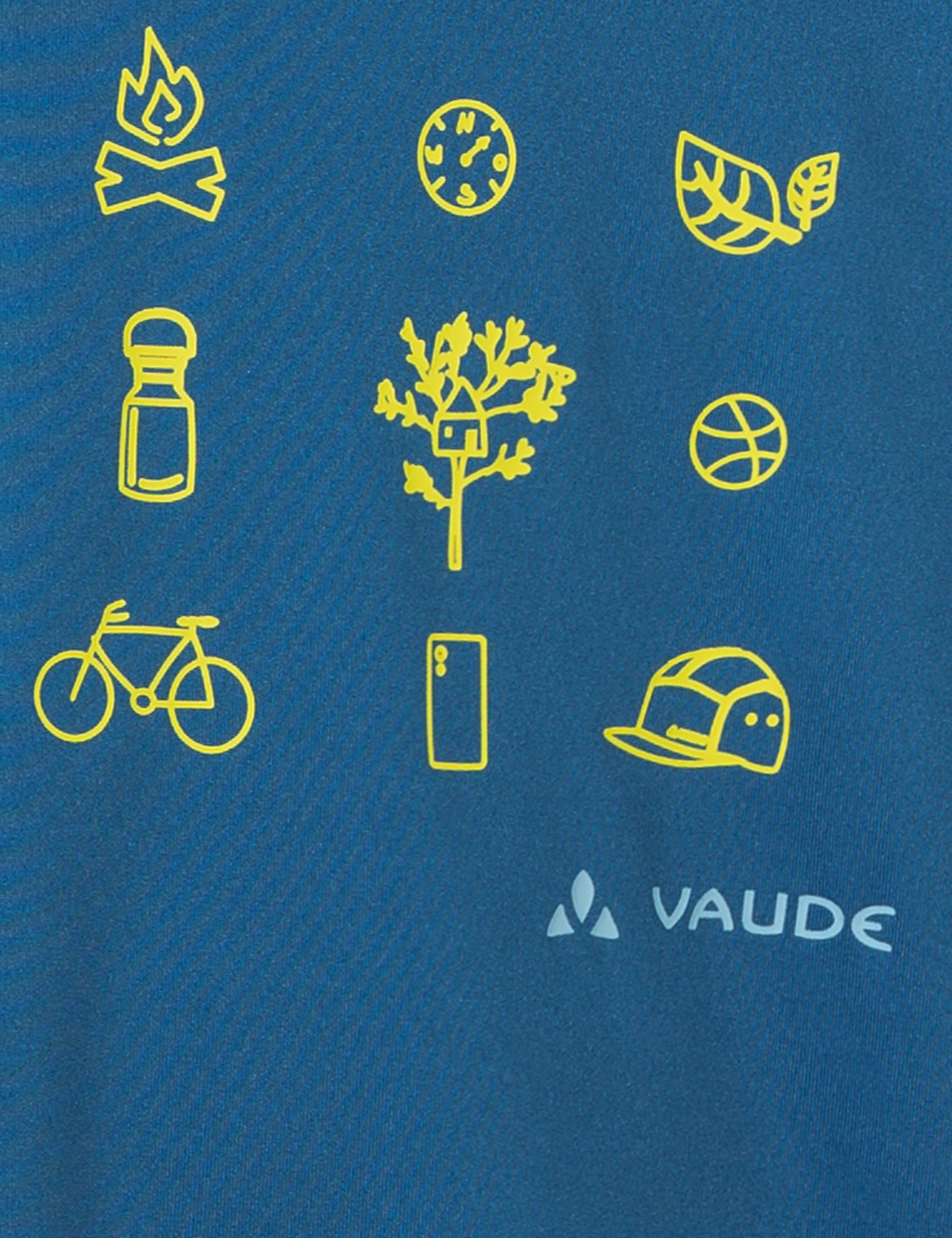 VAUDE Langarmshirt »KIDS SOLARO LS T-SHIRT II«, mit kontrastfarbenen Aufdruck für Kinder