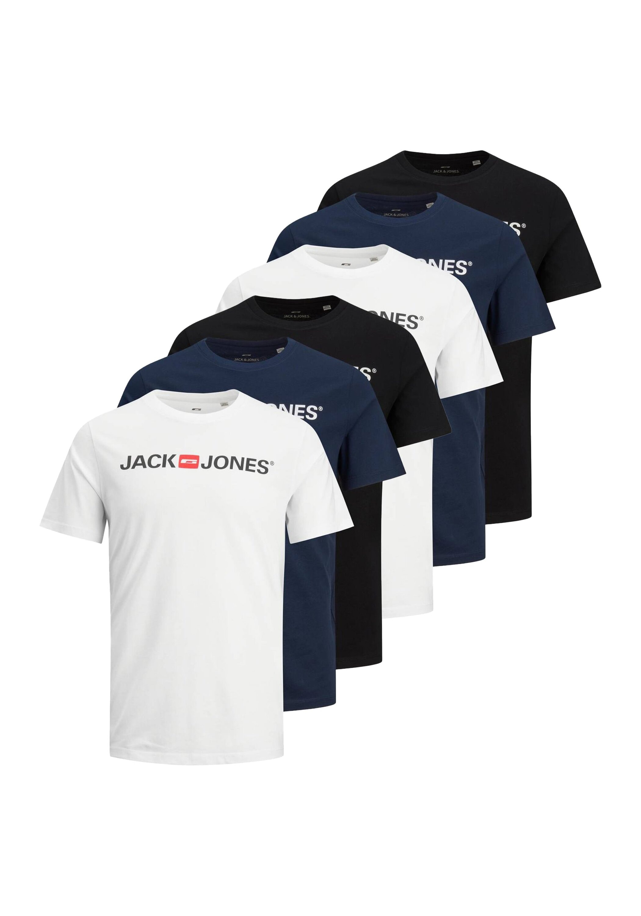 T-Shirt »T-Shirt JJECORP LOGO TEE CREW NECK 3PK 6er Pack«