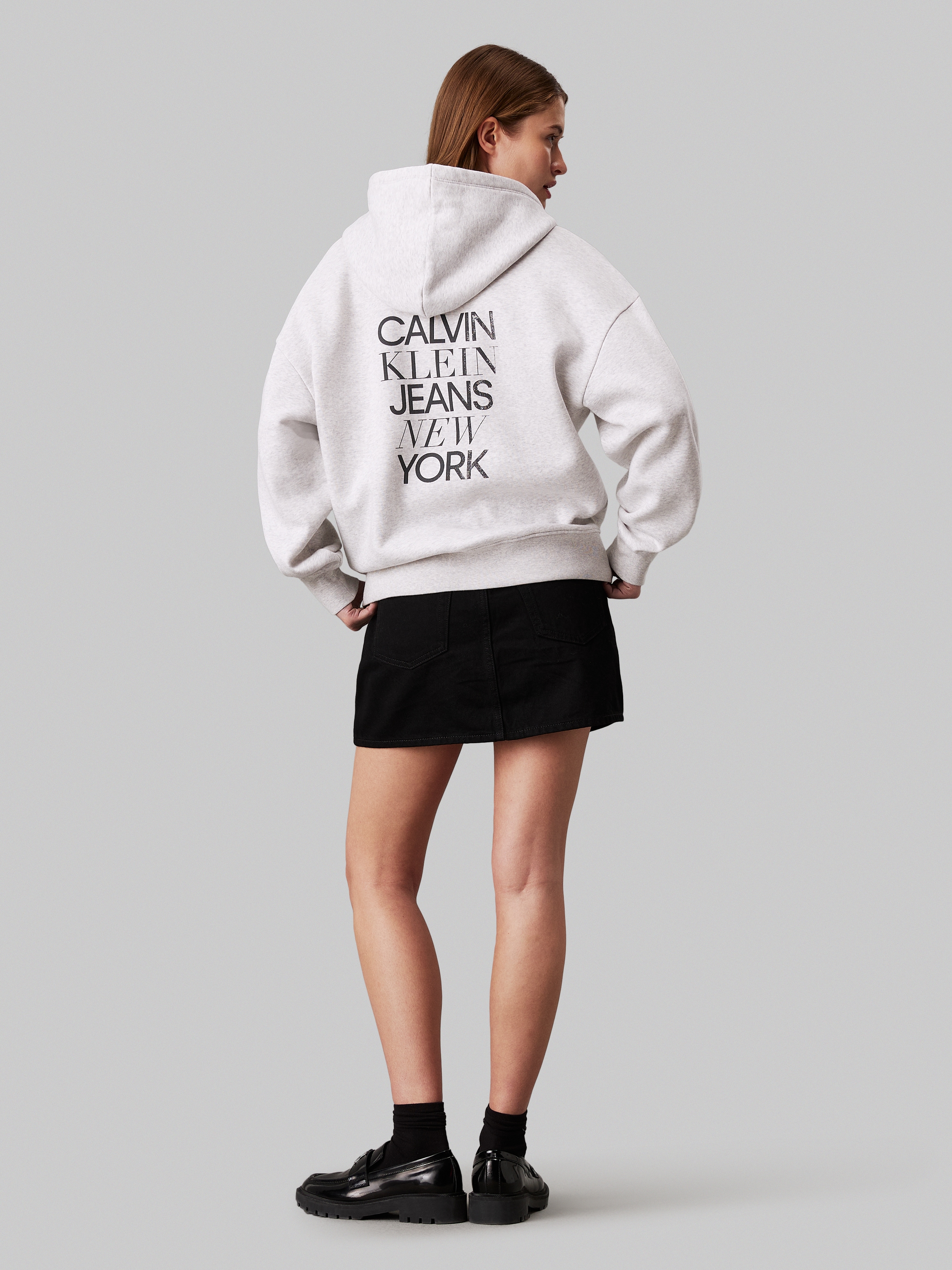 Calvin Klein Jeans Kapuzensweatshirt »MIXED LOGO RELAXED HOODIE«, mit Backprint