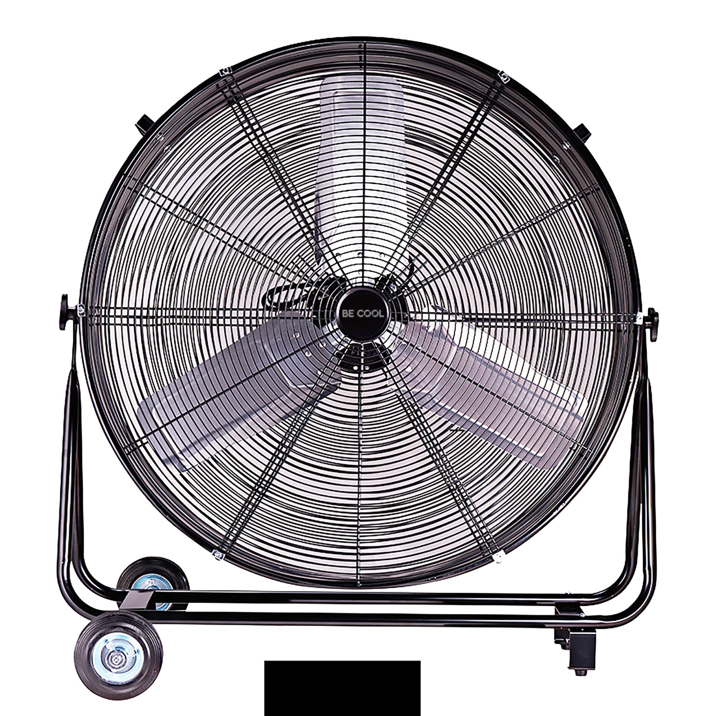 be cool Windmaschine »Industrie-Windmaschine 90cm BCIWM90CM schwarz«, fahrbarer, Vollkupfermotor, Aluminium-Rotor, Spinnennetz-Schutzgitter