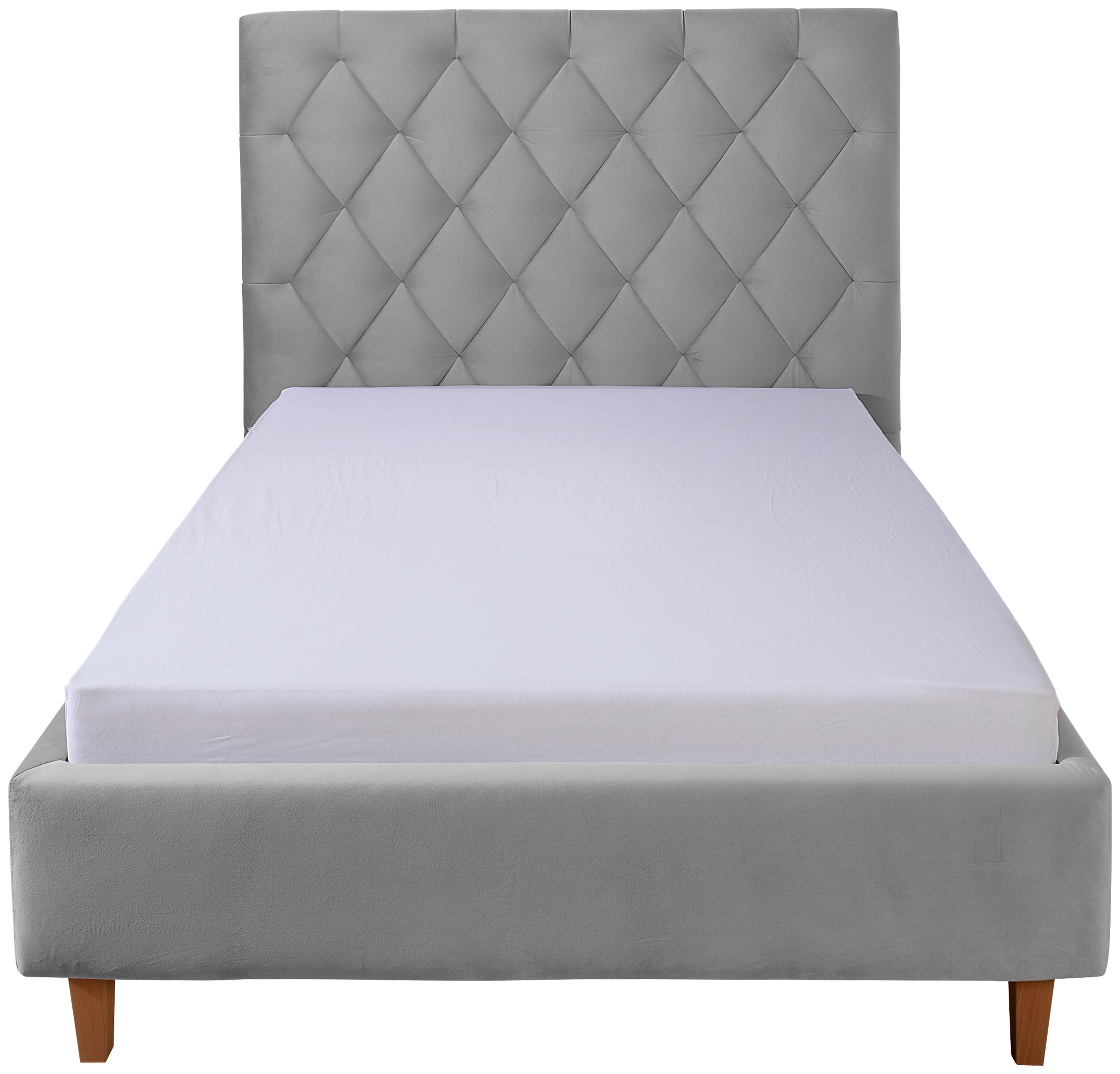 Home affaire Polsterbett »Sunley 140«, Kreuzsteppung, Kopfteilhöhe 142 cm, ohne oder mit Matratze/Lattenrost
