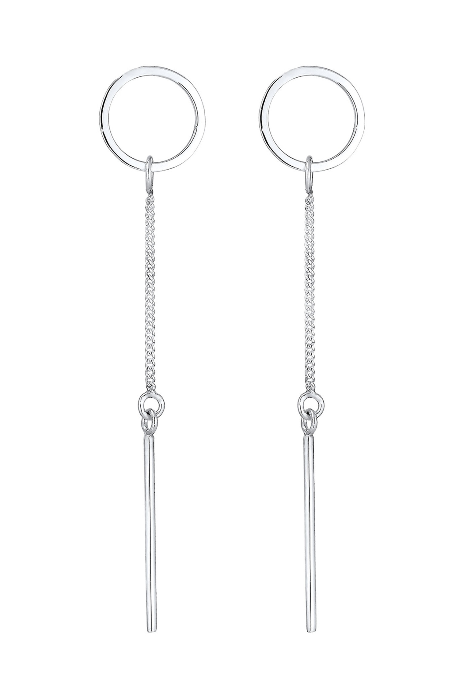Elli Paar Ohrhänger »Ohrringe Ohrstecker Lang Stab Kreis 925 Sterling Silber«