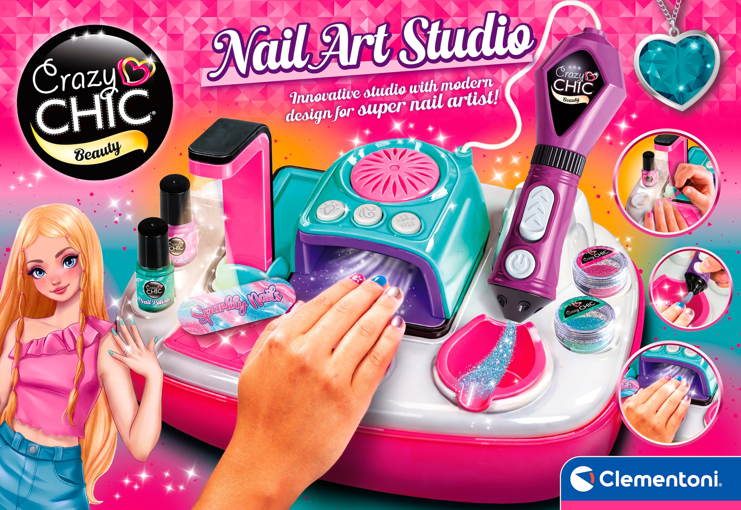 Clementoni® Kreativset »Crazy Chic, Nail Art Studio« Made in Europe