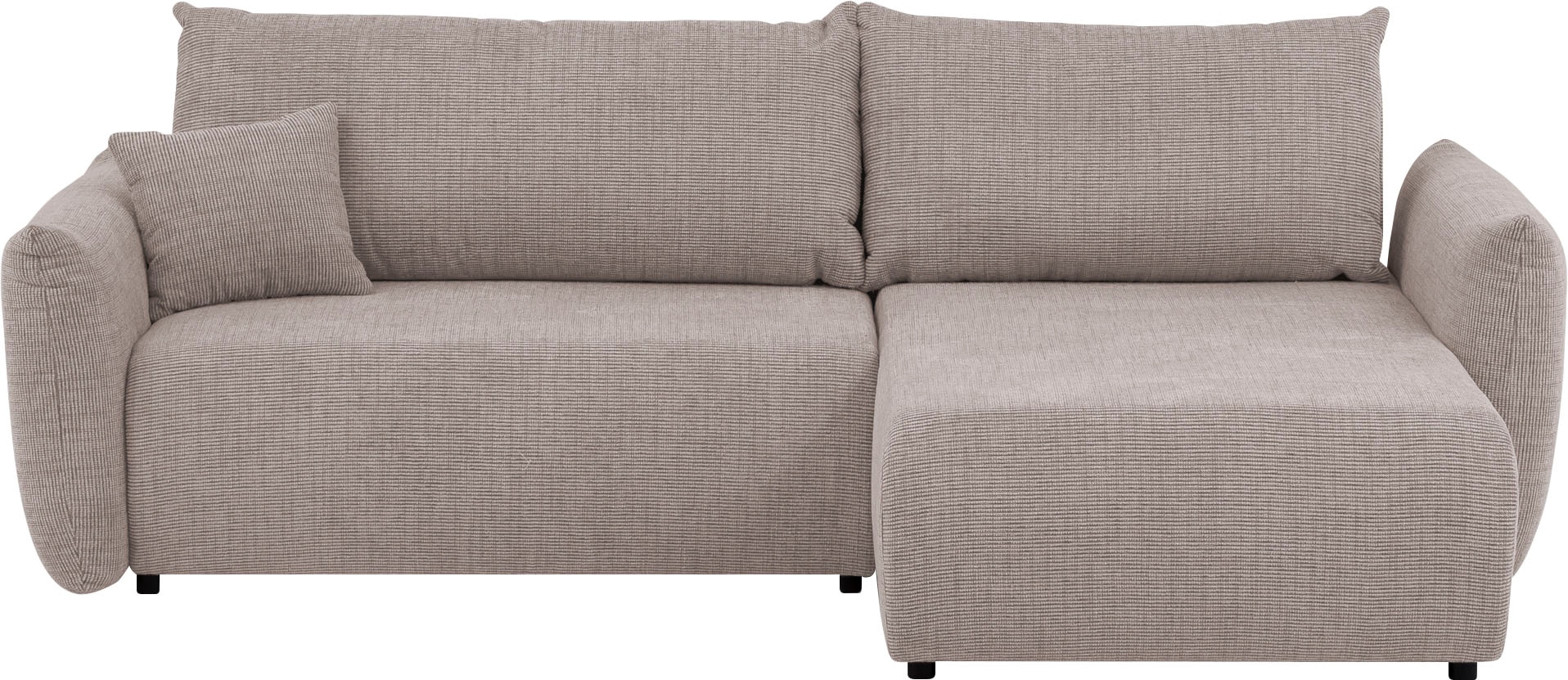 INOSIGN Ecksofa »MAVAS Schlafsofa mit Bettkasten, L-Form,«, ca.257/127cm (Liegefläche 212/145 cm), Cord, Chenille, Struktur