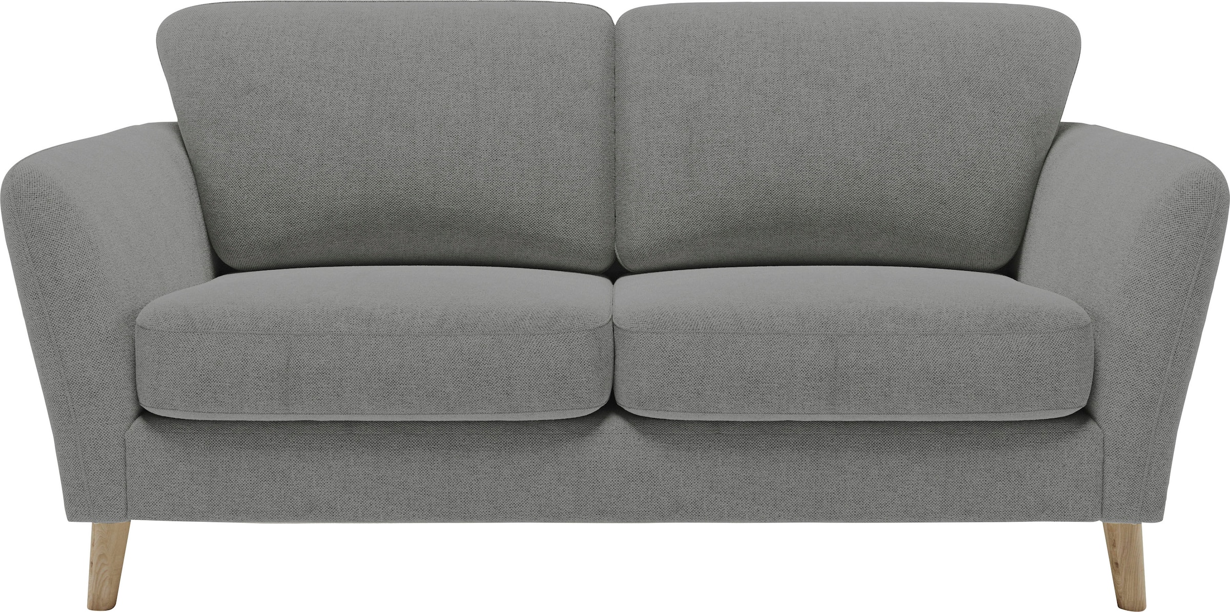 Home affaire »MARSEILLE Kompaktsofa 170 cm, Cord, Flachgewebe, Struktur, Webstoff« Massivholzbeine Eiche, Landhausstil, Wellenunterfederung