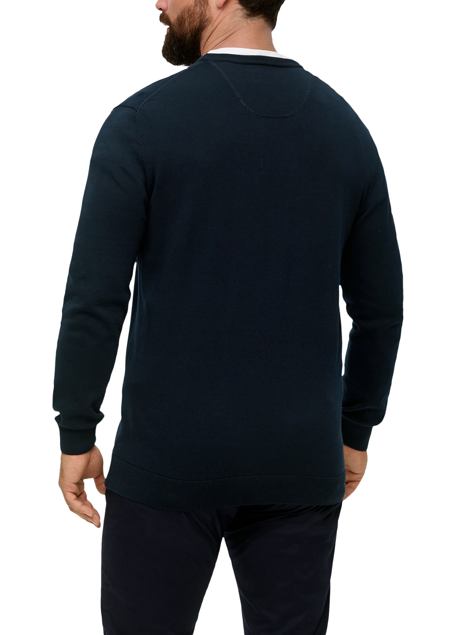 s.Oliver Men Big Sizes Strickpullover mit Logostickerei - Große Größen