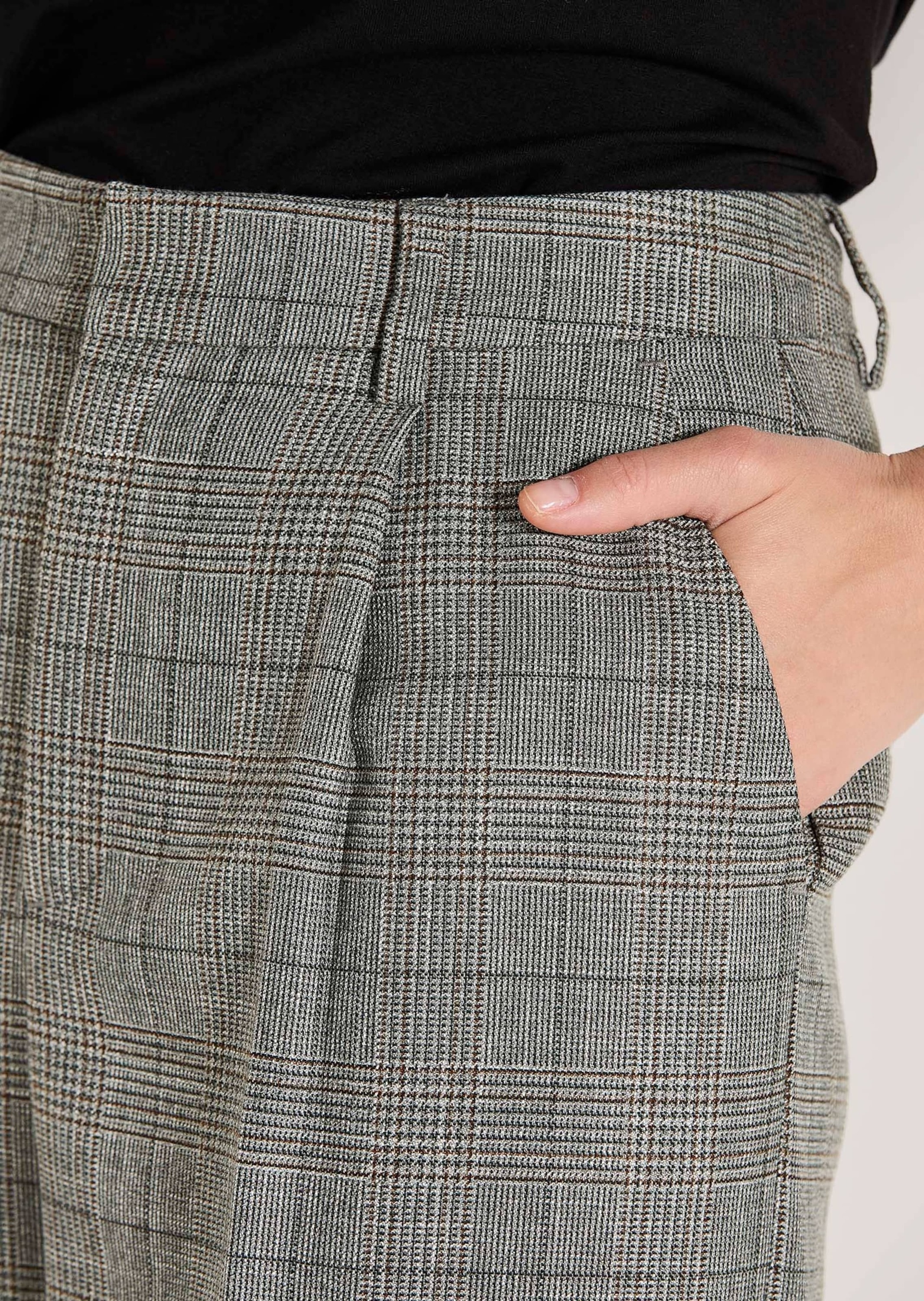 MADELEINE Bundfaltenhose »Bundfalten-Hose Glencheck-Hose mit weitem Bein«