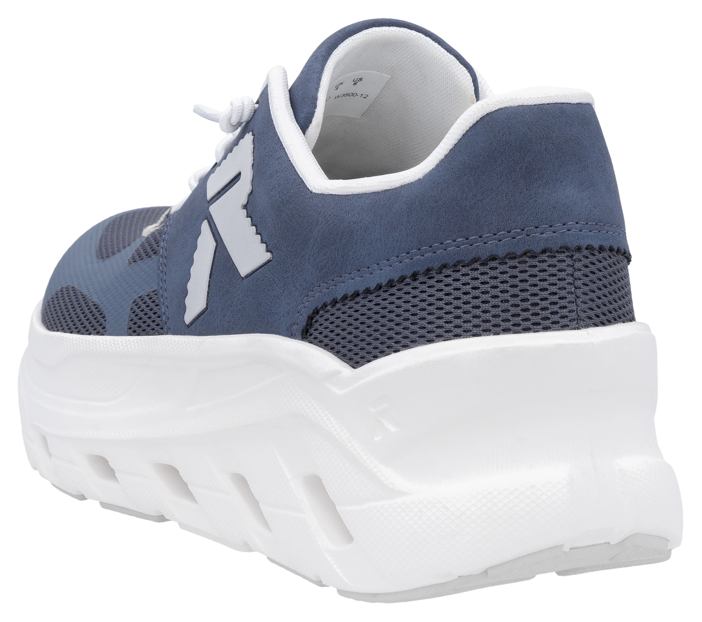 RIEKER Sport Plateausneaker, Slip-on Sneaker, Halbschuh, Freizeitsneaker mit MemoSoft-Innensohle