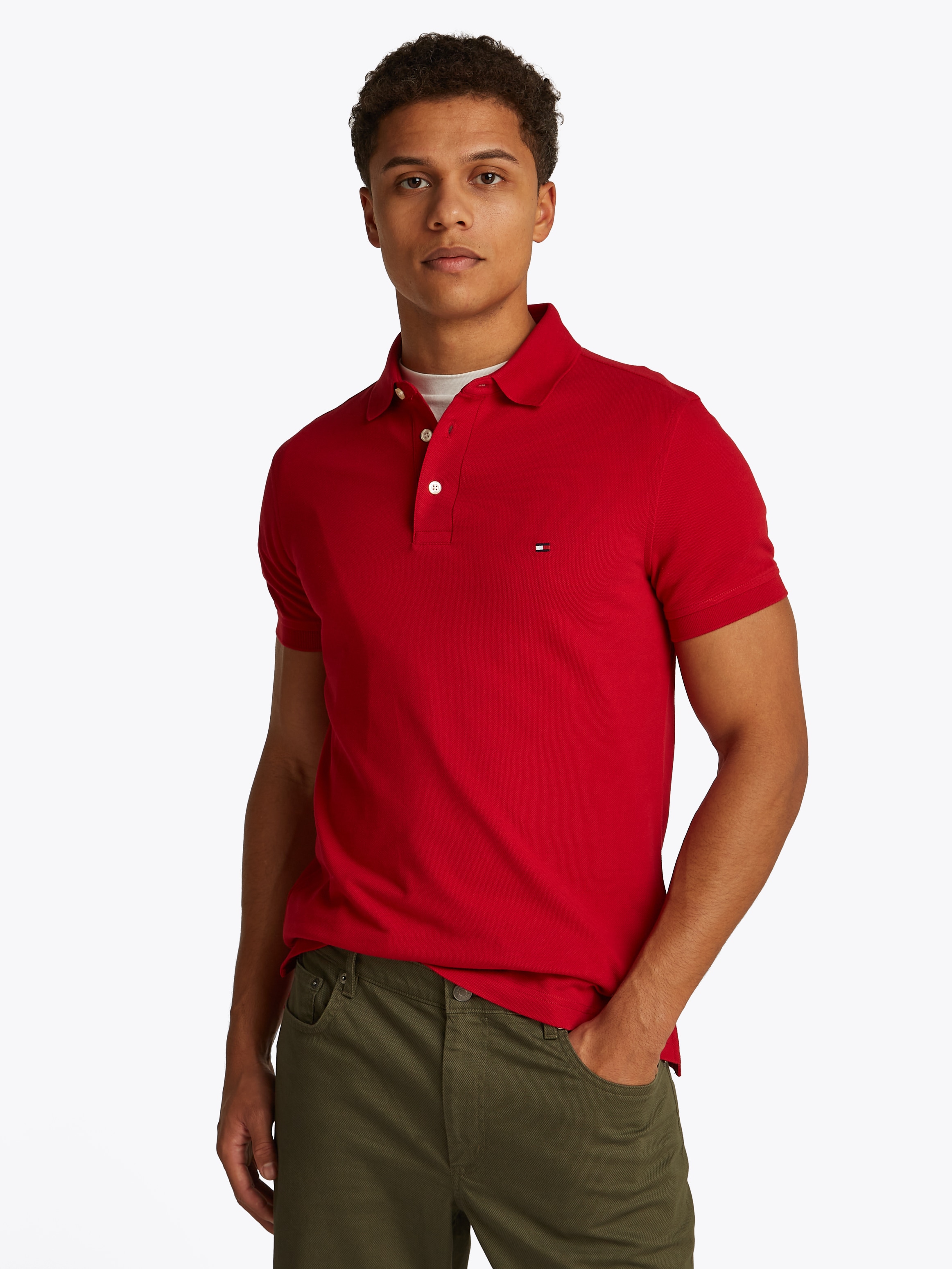 Tommy Hilfiger Poloshirt »1985 SLIM POLO«, hochwertige Baumwoll-Piqué-Qualität