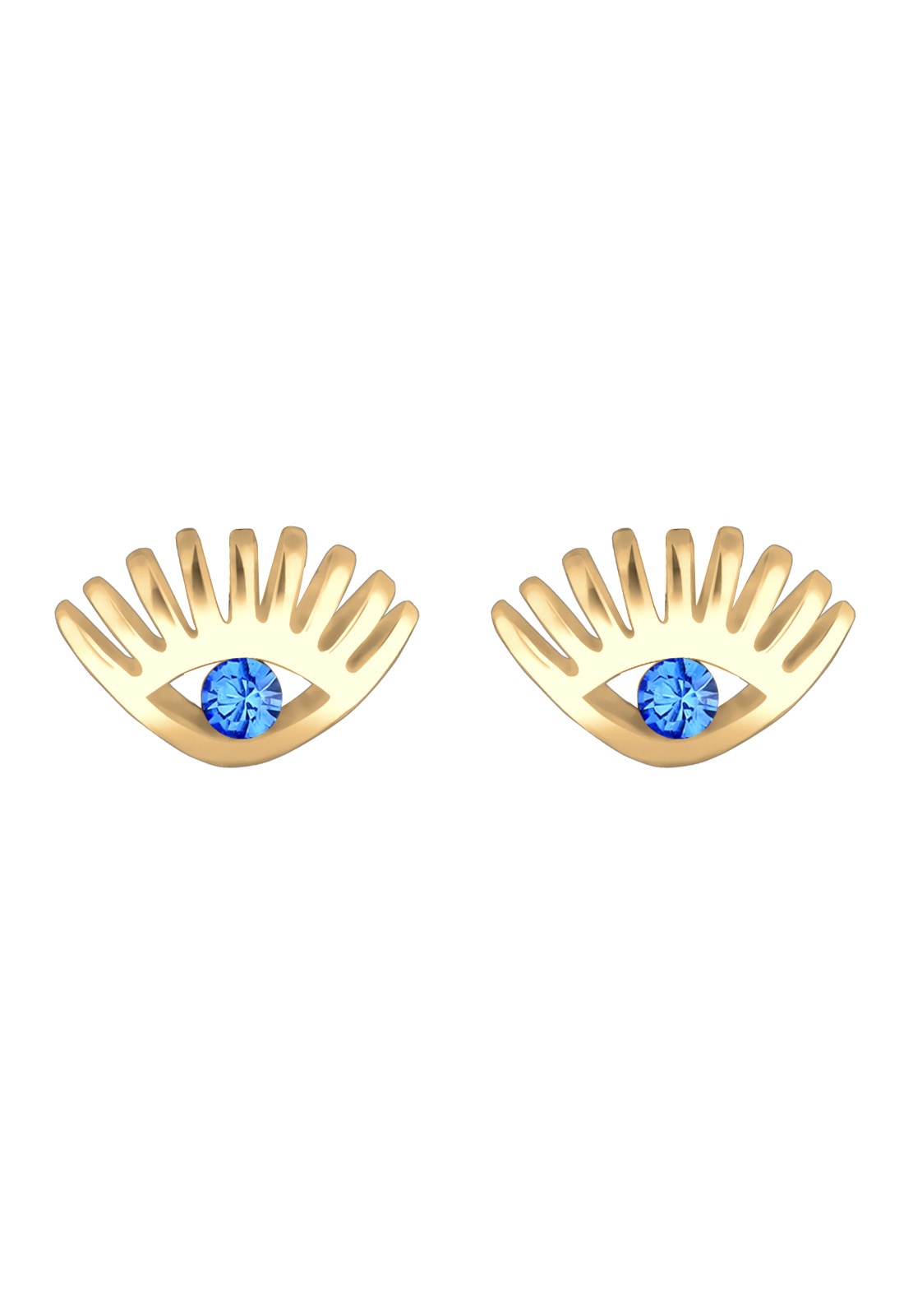 Elli Paar Ohrstecker »Ohrringe Ohrstecker Evil Eye Kristalle Blau 925 Sterling Silber«