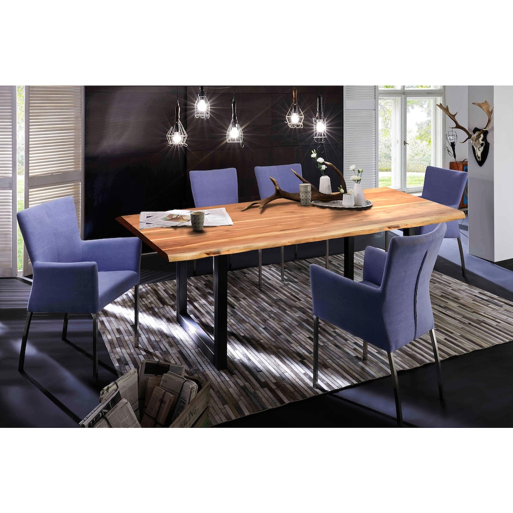 SIT Esstisch »Tops&Tables«, Tischplatte aus Akazie mit Baumkante wie gewachsen