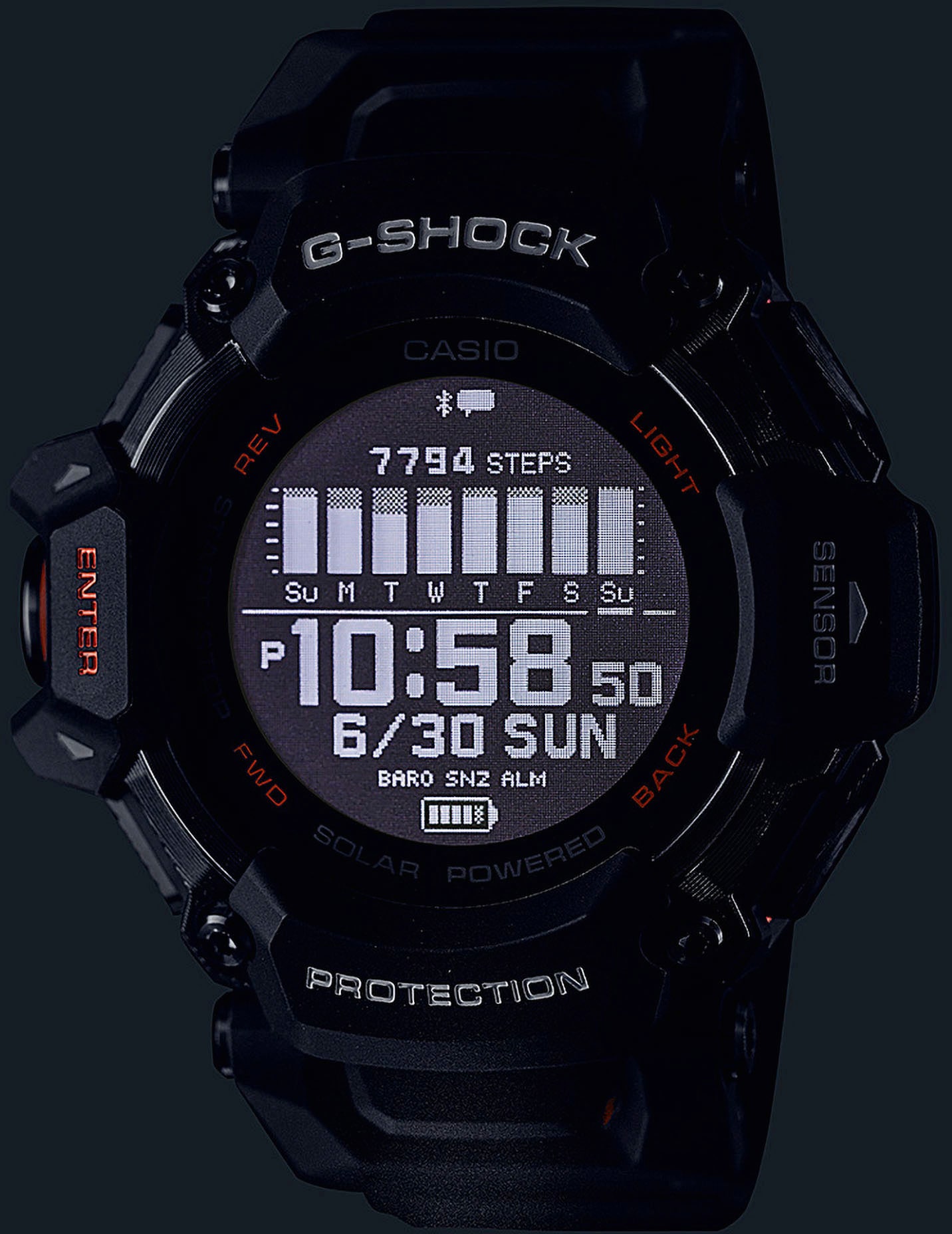 CASIO G-SHOCK Smartwatch, Solaruhr, Armbanduhr, Herrenuhr, Digitaluhr,Stoppfunktion, Weltzeit)
