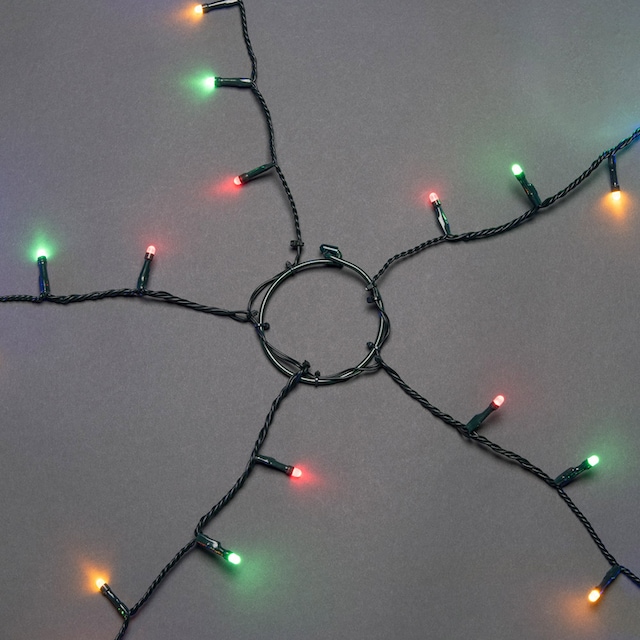 KONSTSMIDE LED-Baummantel »Weihnachtsdeko, Christbaumschmuck«, Ring Ø 8, 5  Stränge à 40 multicolour Dioden, gefrostet, vormontiert günstig online  kaufen